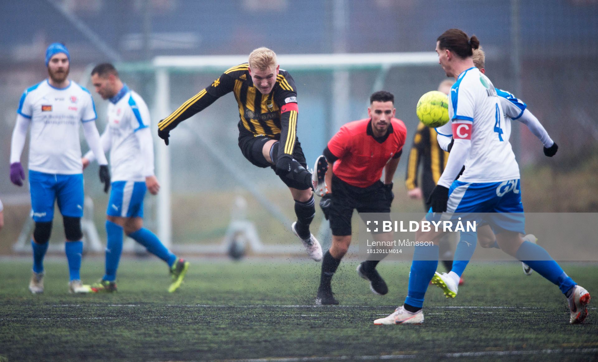 IFK Hässleholms Linus Svensson i träningsmatchen mellan