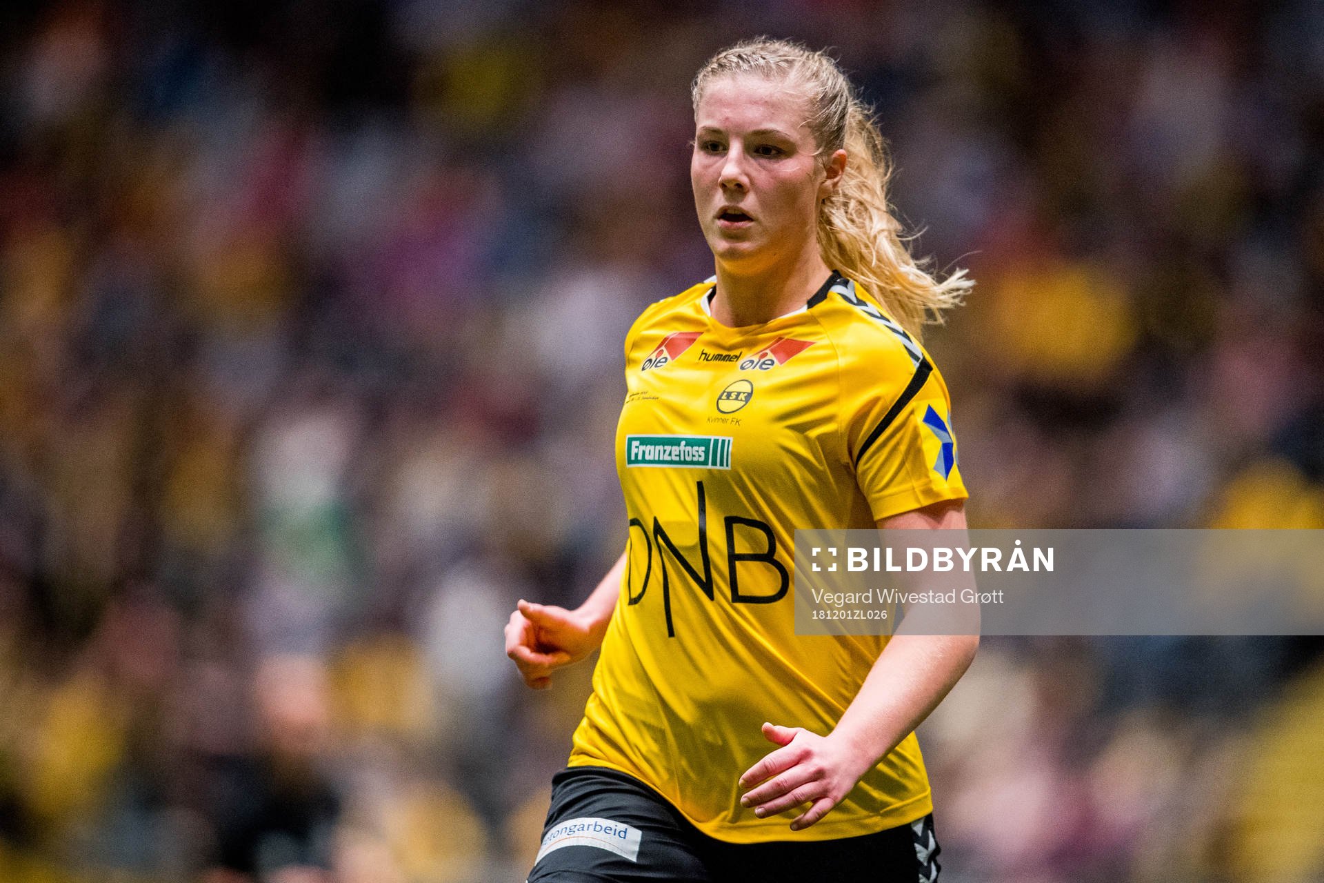 Sophie Roman Haug of LSK Kvinner during the cup final between LSK Kvinner and Sandviken on December 1, 2018 in Oslo.