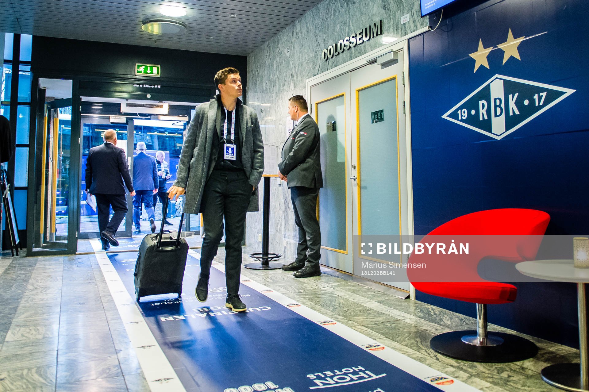Pål Andre Helland of Rosenborg arrives