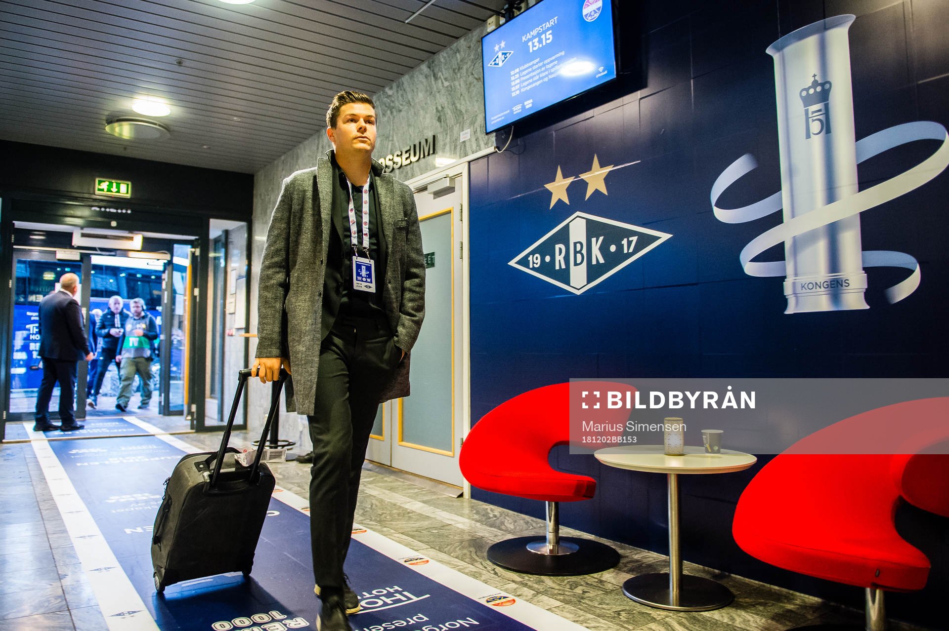 Pål Andre Helland of Rosenborg arrives