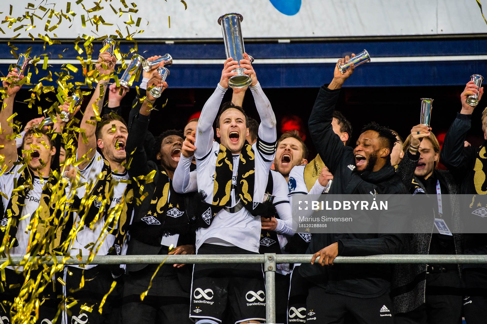 Mike Lindemann Jensen of Rosenborg celebrates