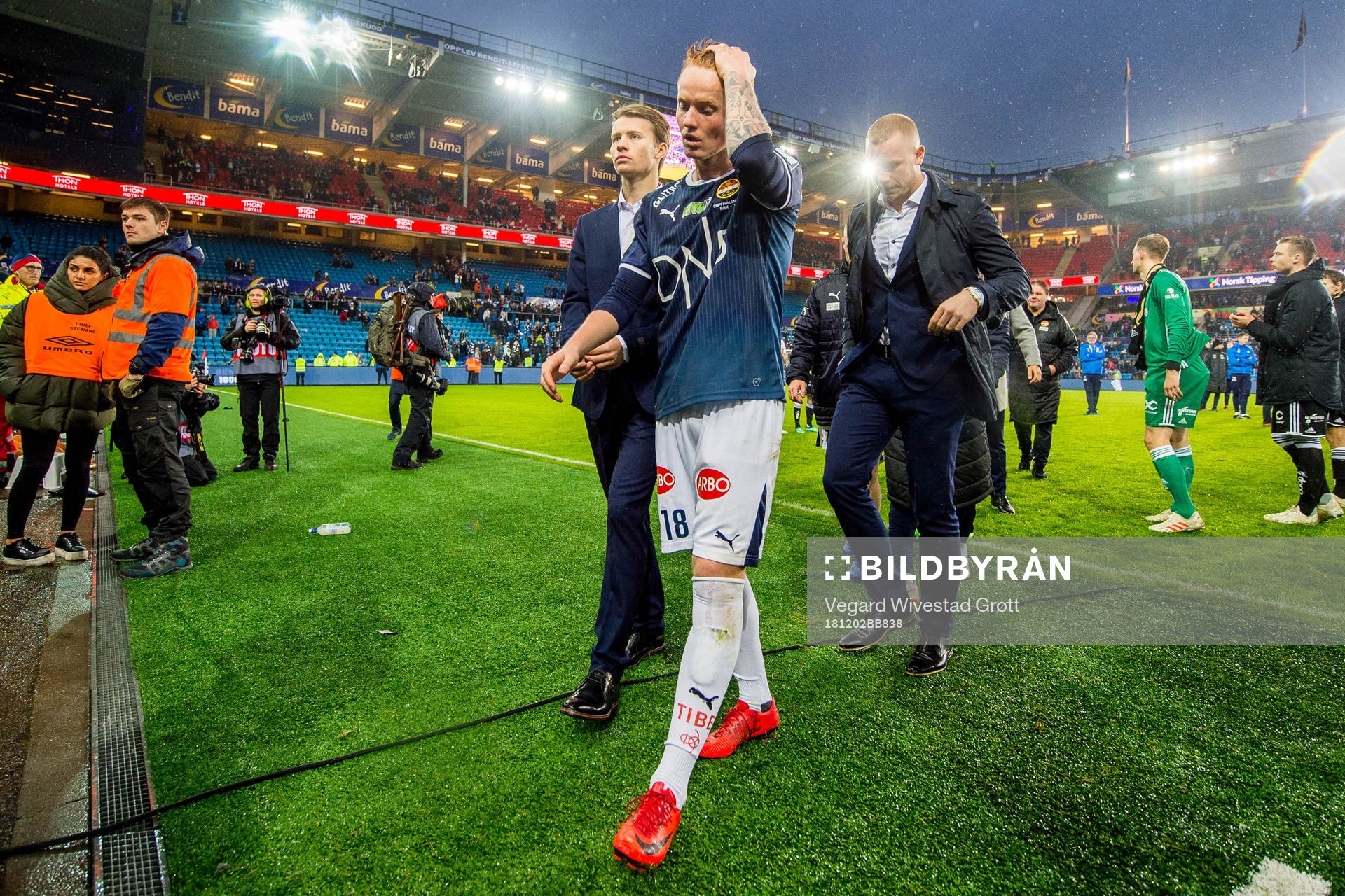 Martin Rønning Ovenstad of Strømsgodset looks dejected