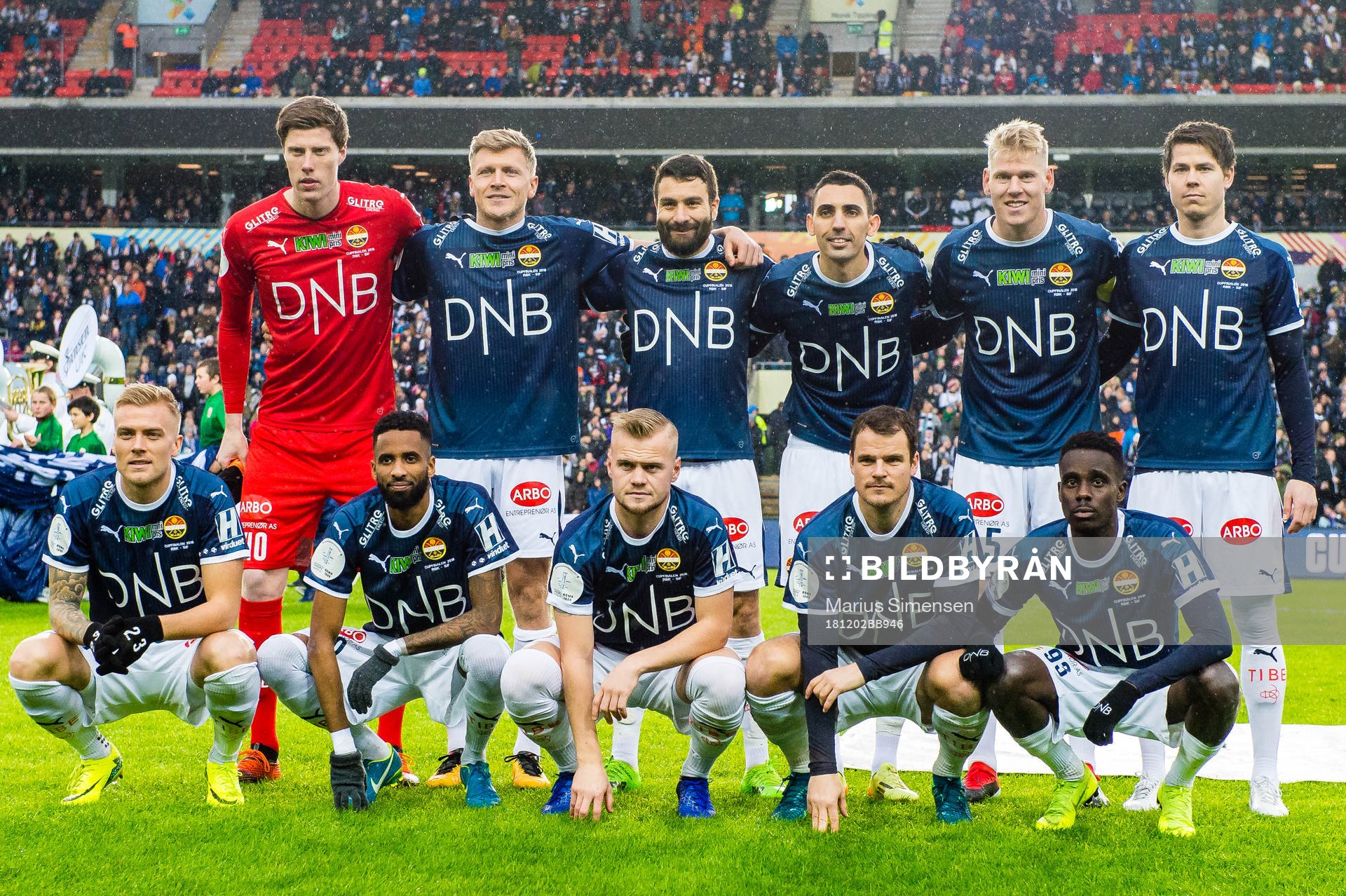 Goalkeeper Morten Sætra (2nd row), Jonathan Parr, Mounir