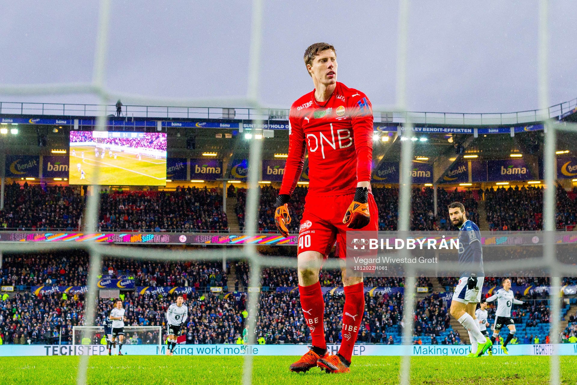 Goalkeeper Morten Sætra of Strømsgodset looks dejected