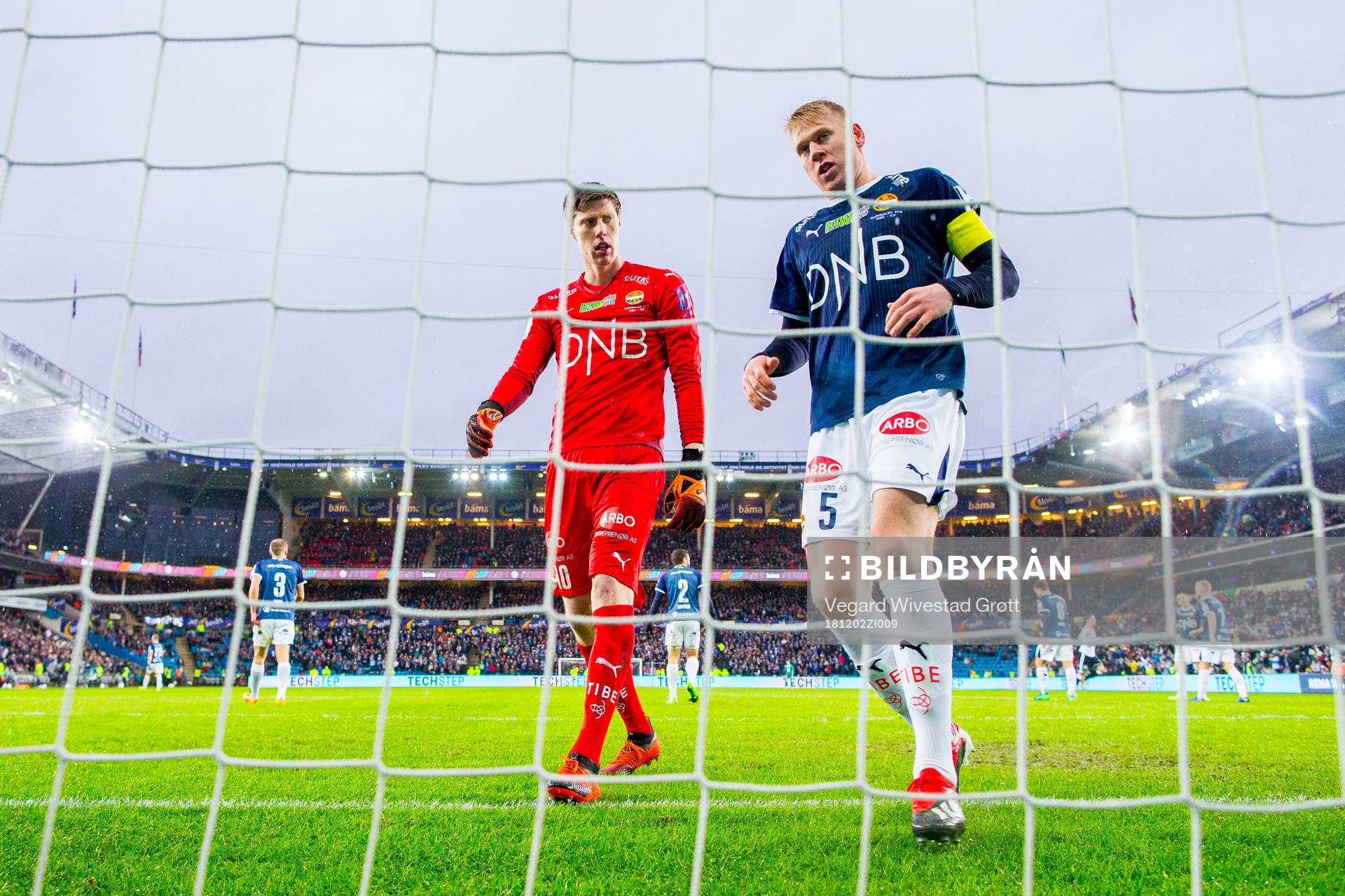 Goalkeeper Morten Sætra and Jakob Glesnes of Strømsgodset