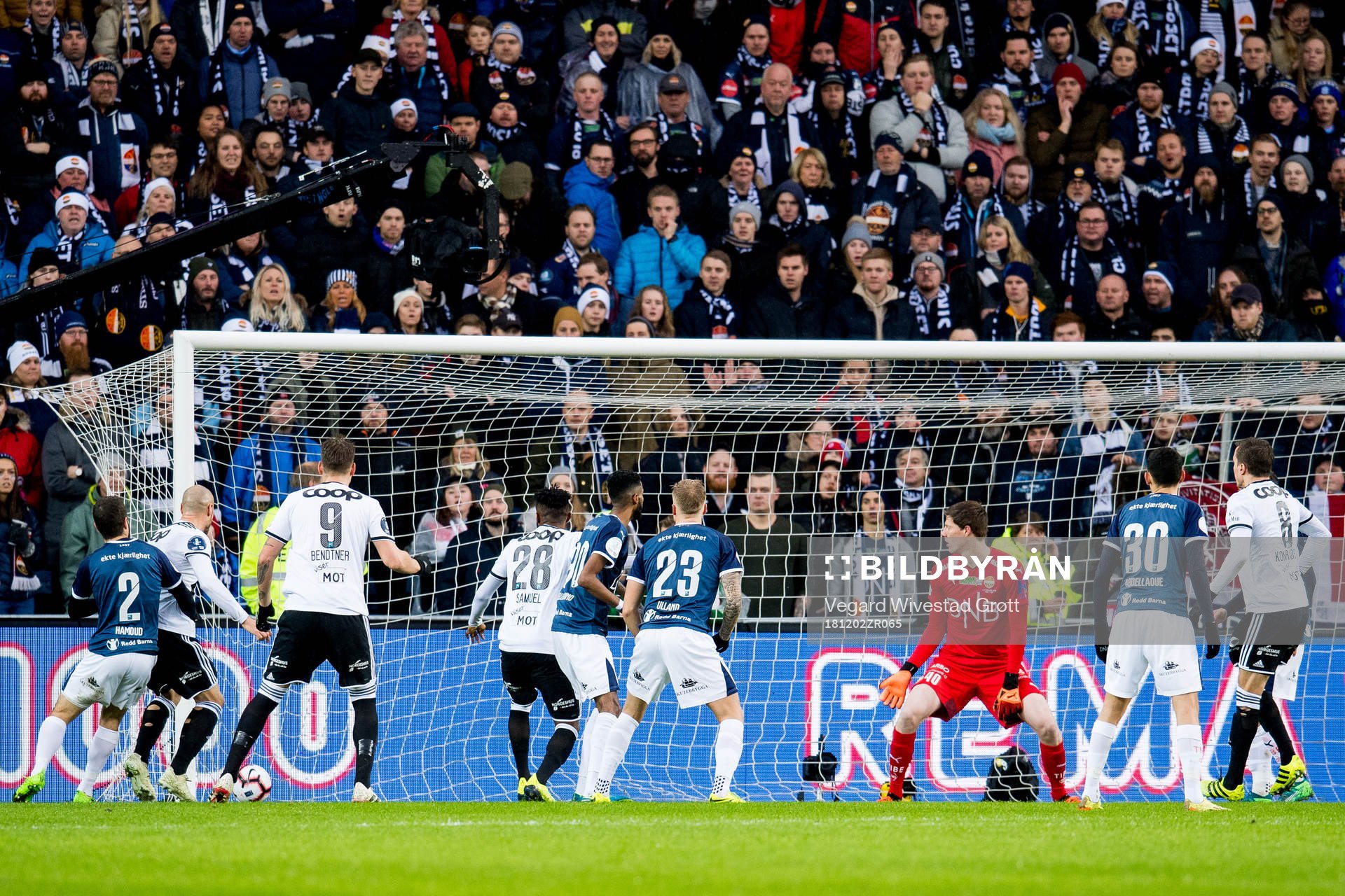 Anders Konradsen of Rosenborg scores 2-1