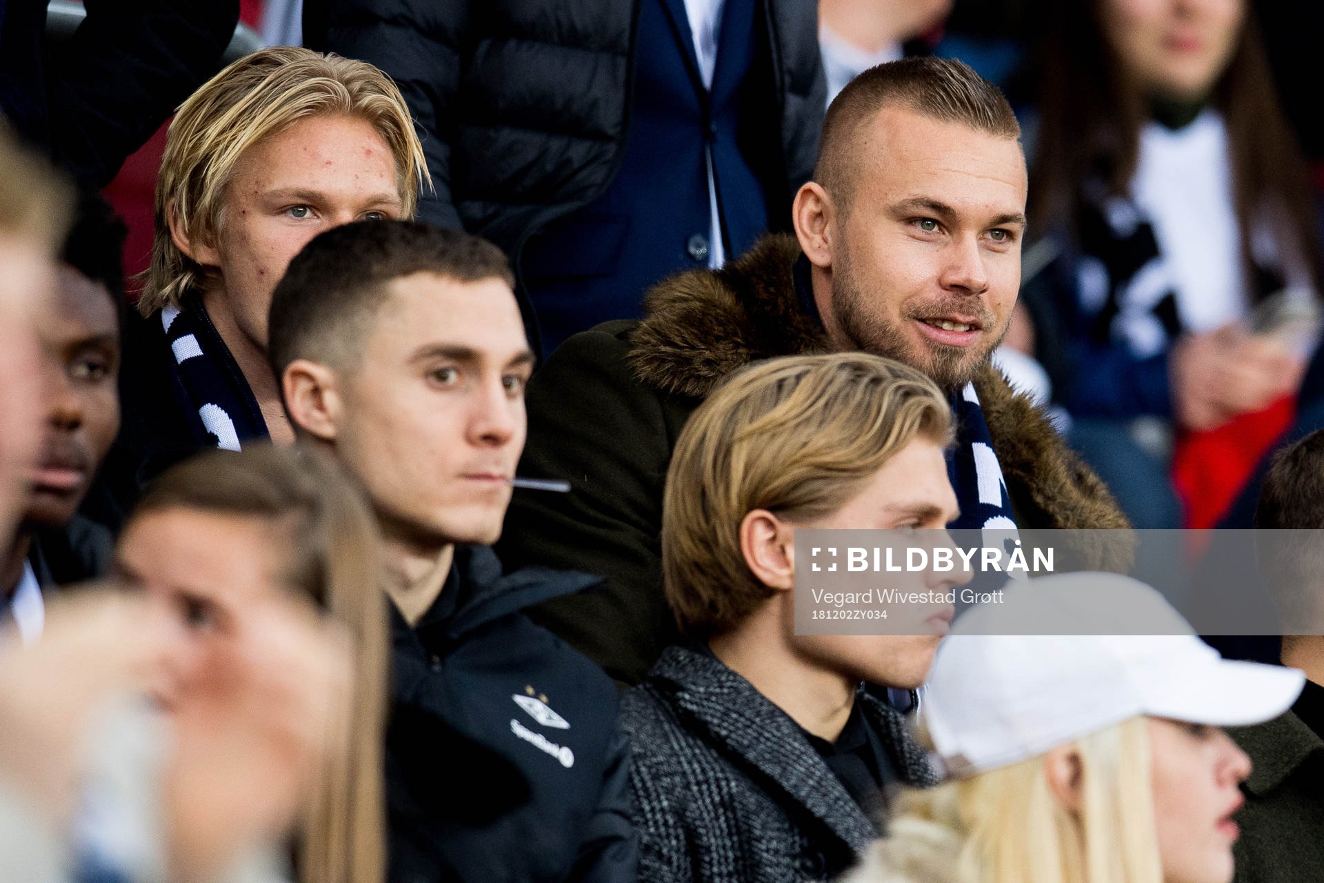 Marcus Pedersen of Strømsgodset in the stands