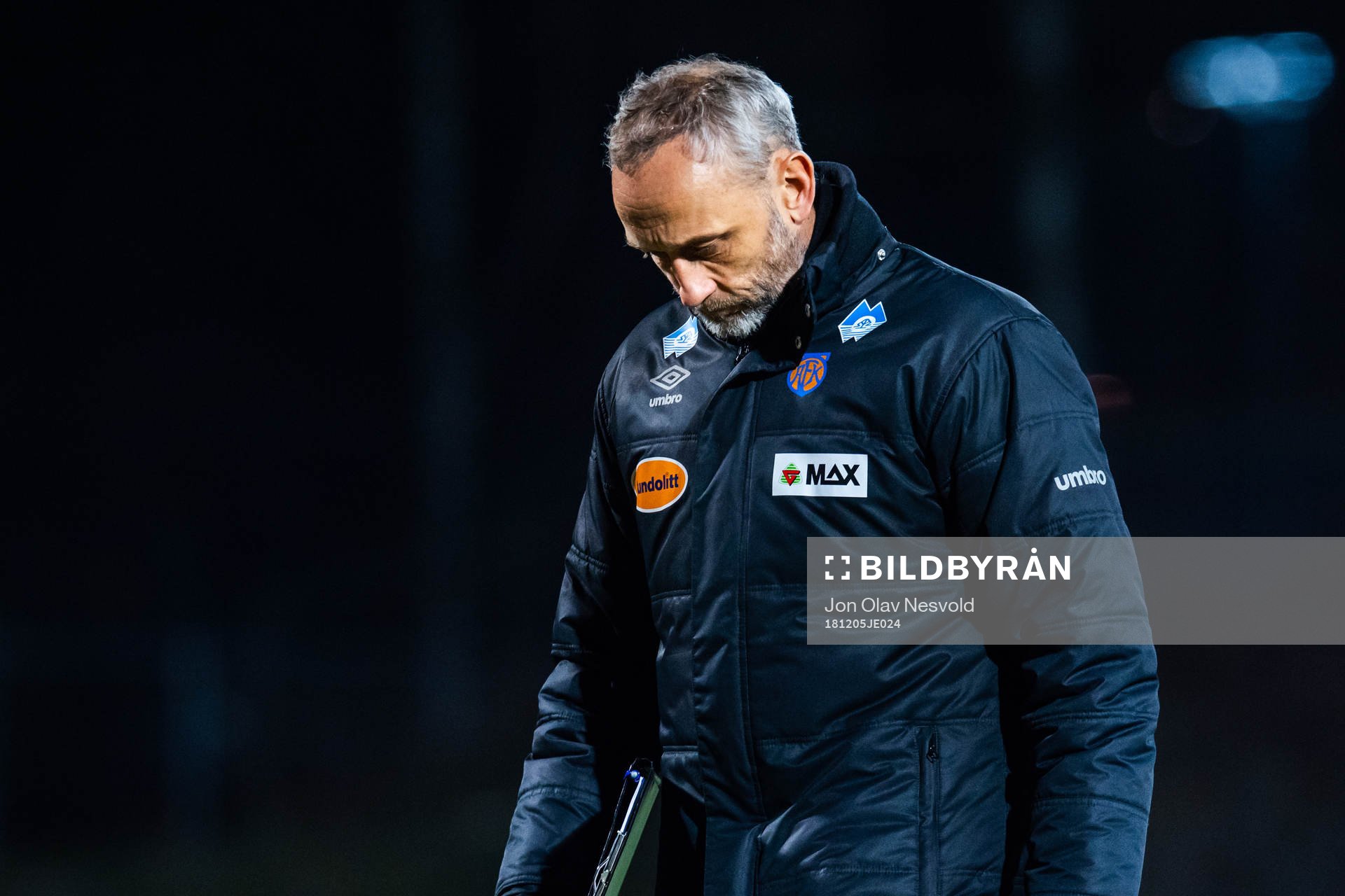 Lars Bohinen, head coach of Aalesund, looks dejected