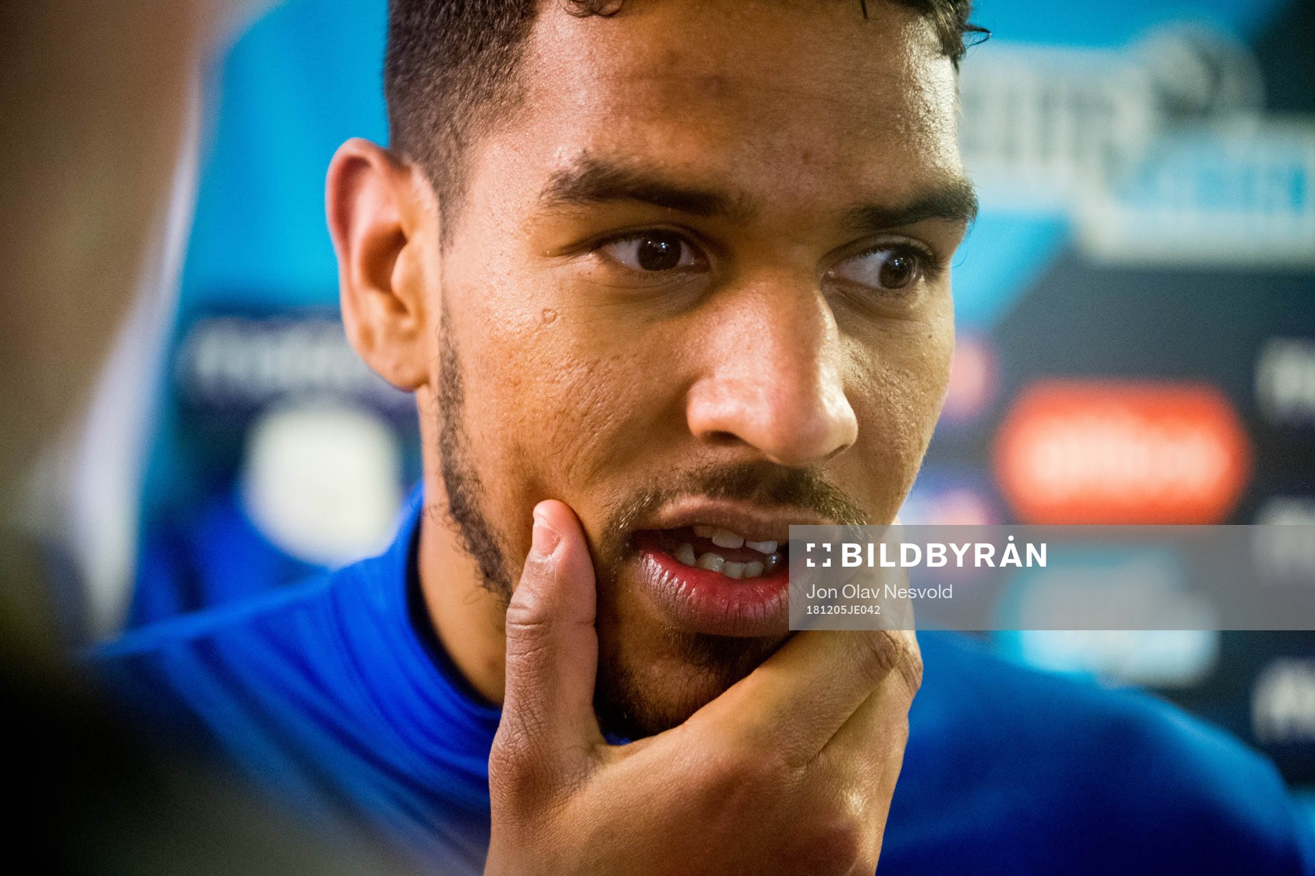 Ohi Omoijuanfo of Stabæk after the playoff match between Stabæk and Aalesund on December 5, 2018 in Bekkestua.