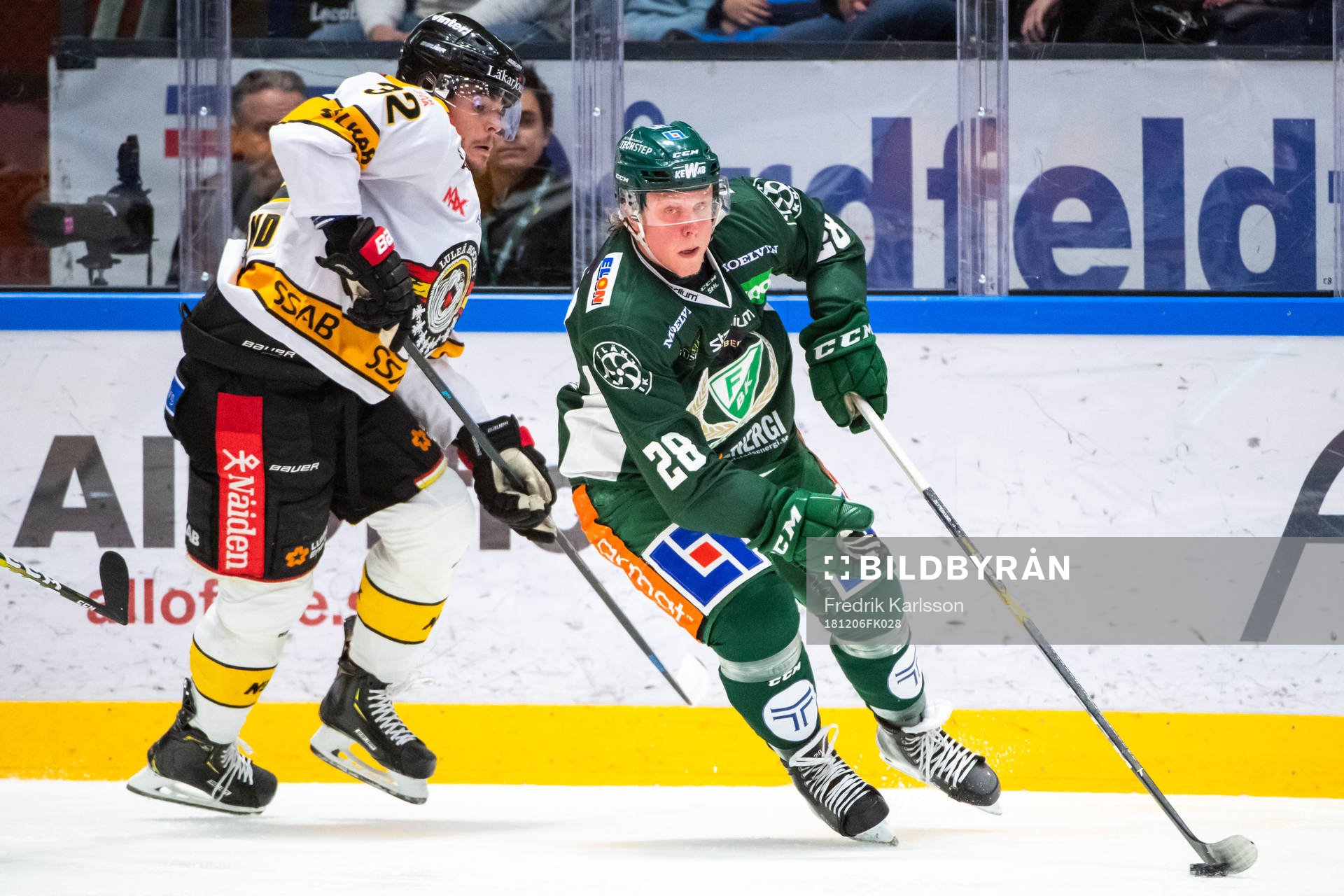 Luleås Oscar Engsund och Färjestads Fabian Zetterlund
