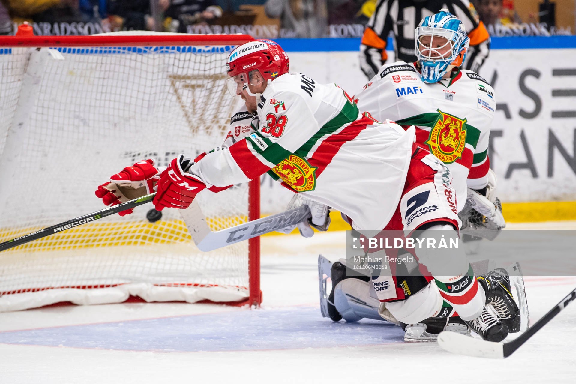 s Sebastian Wännström (ej i bild) gör 2-0 bakom Moras