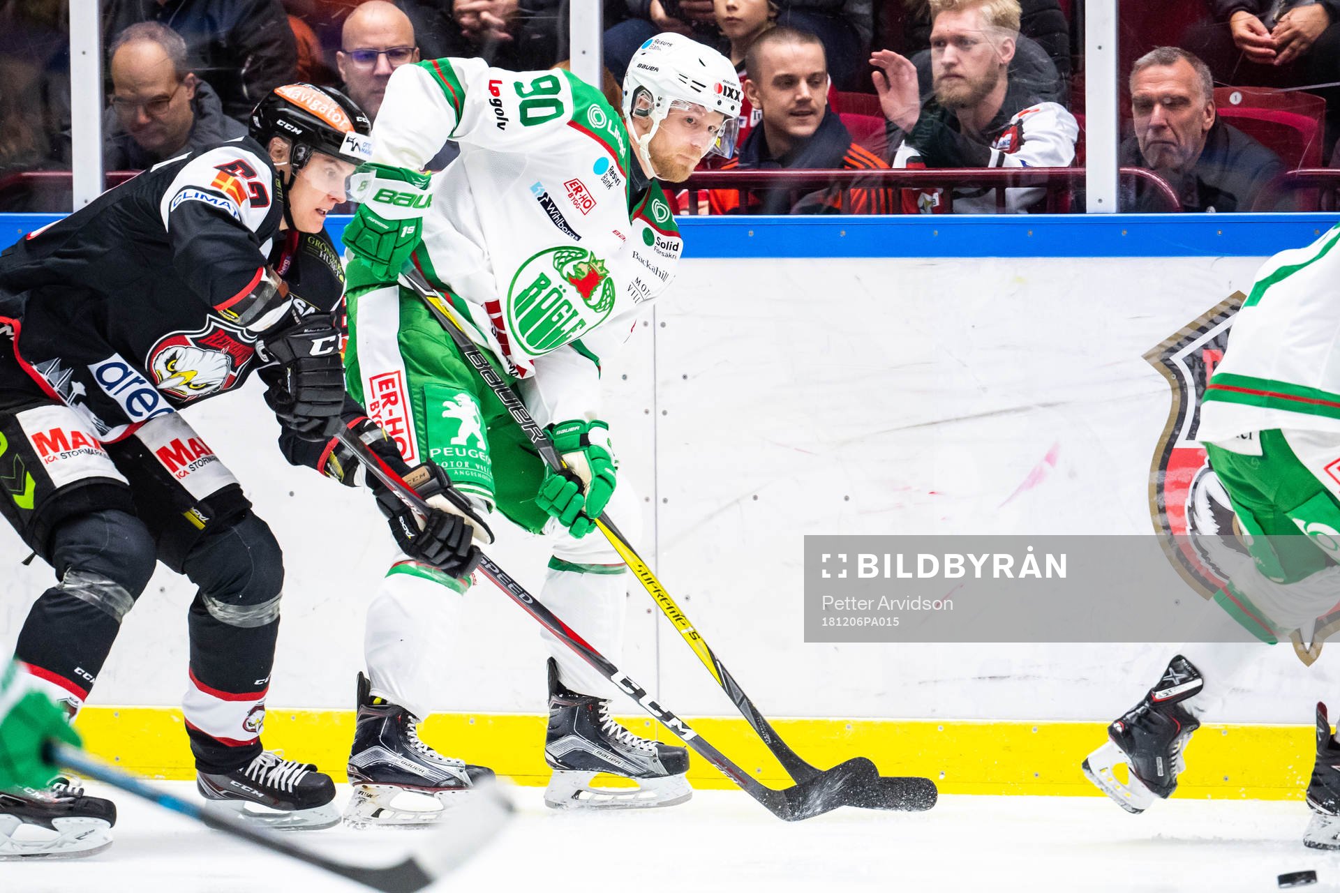 Rögles Ted Brithén och Malmö Redhawks Fredrik Händemark