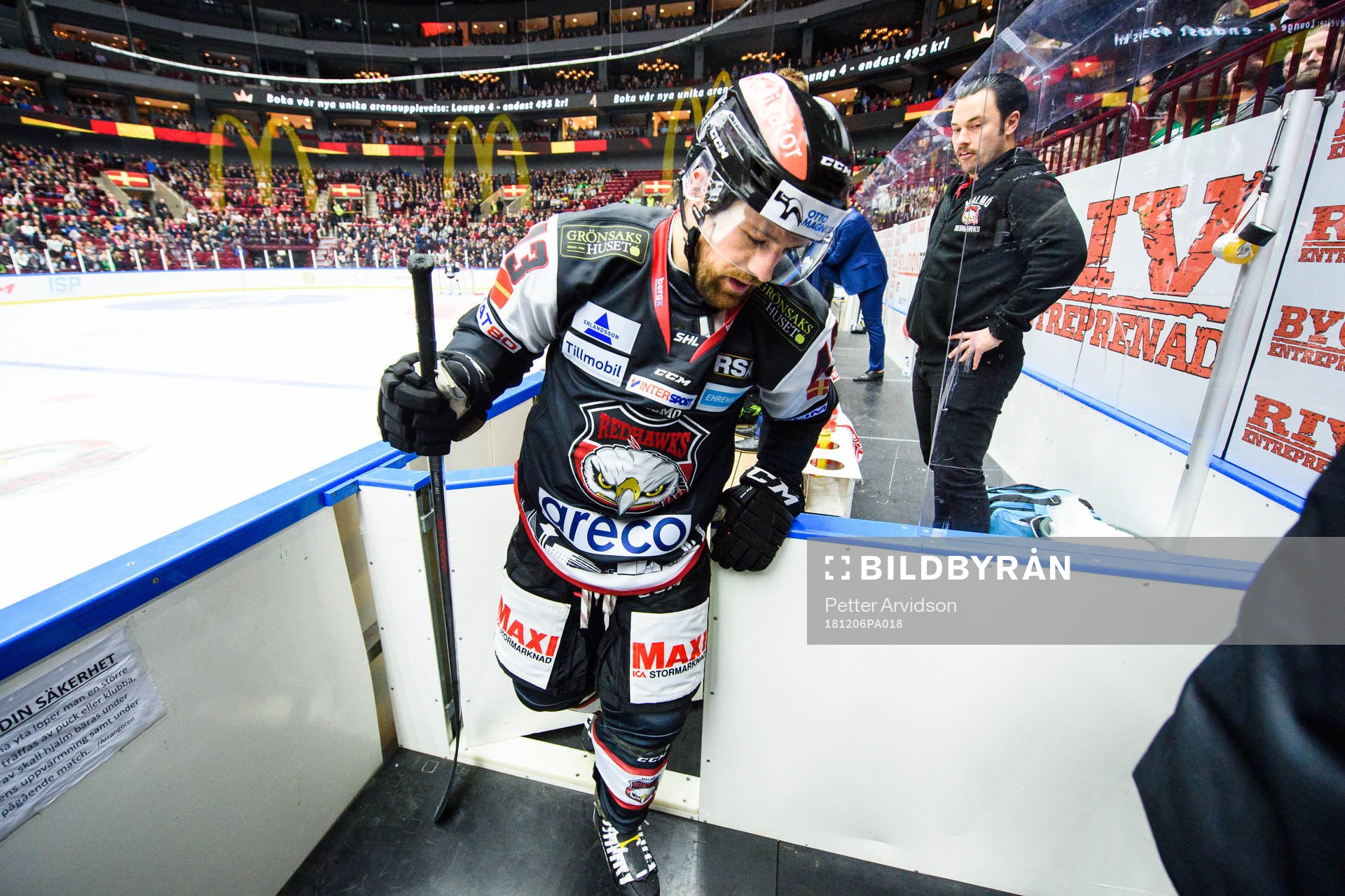 Malmö Redhawks Nichlas Hardt  lämnar isen