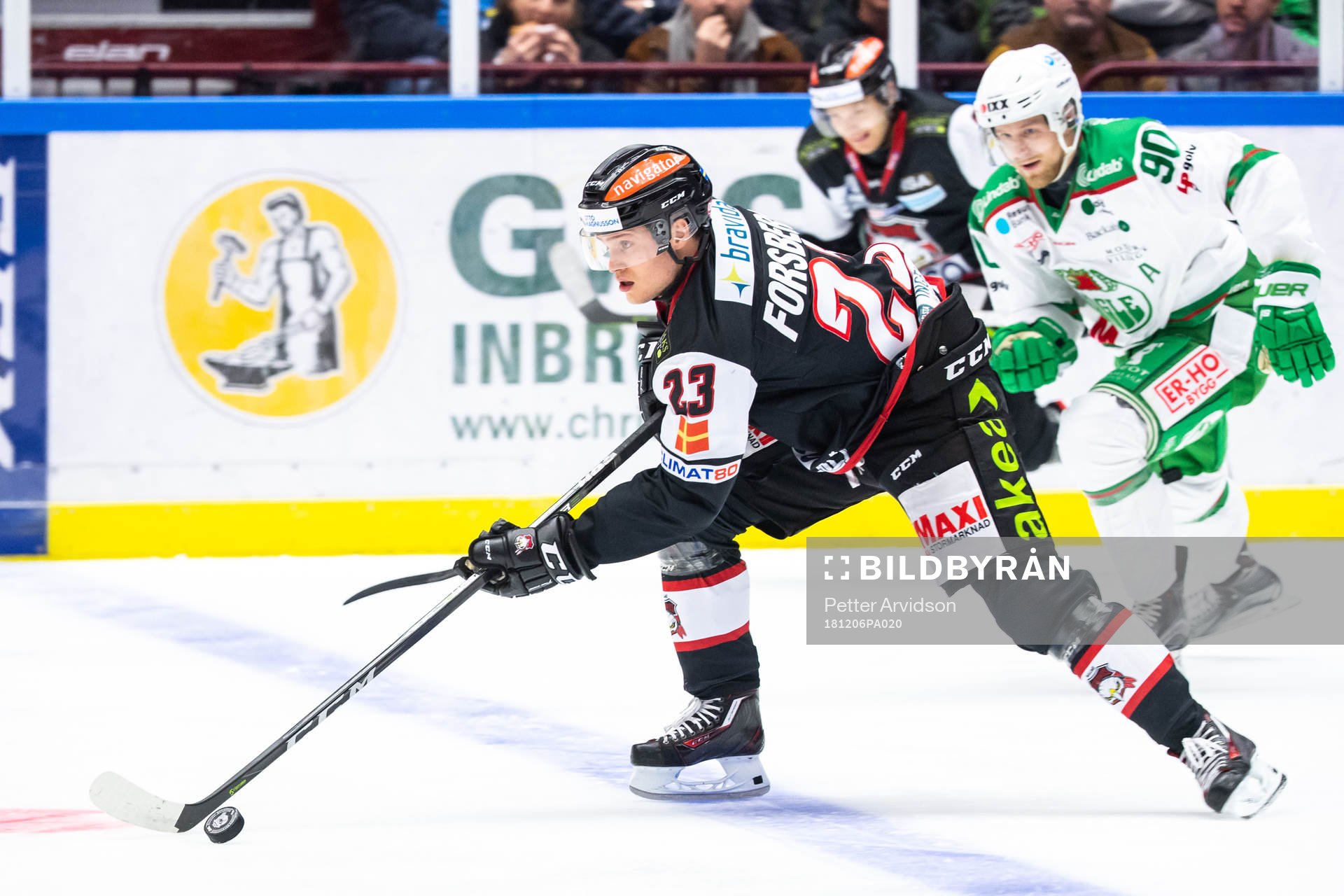 Malmö Redhawks Christoffer Forsberg och Rögles Ted