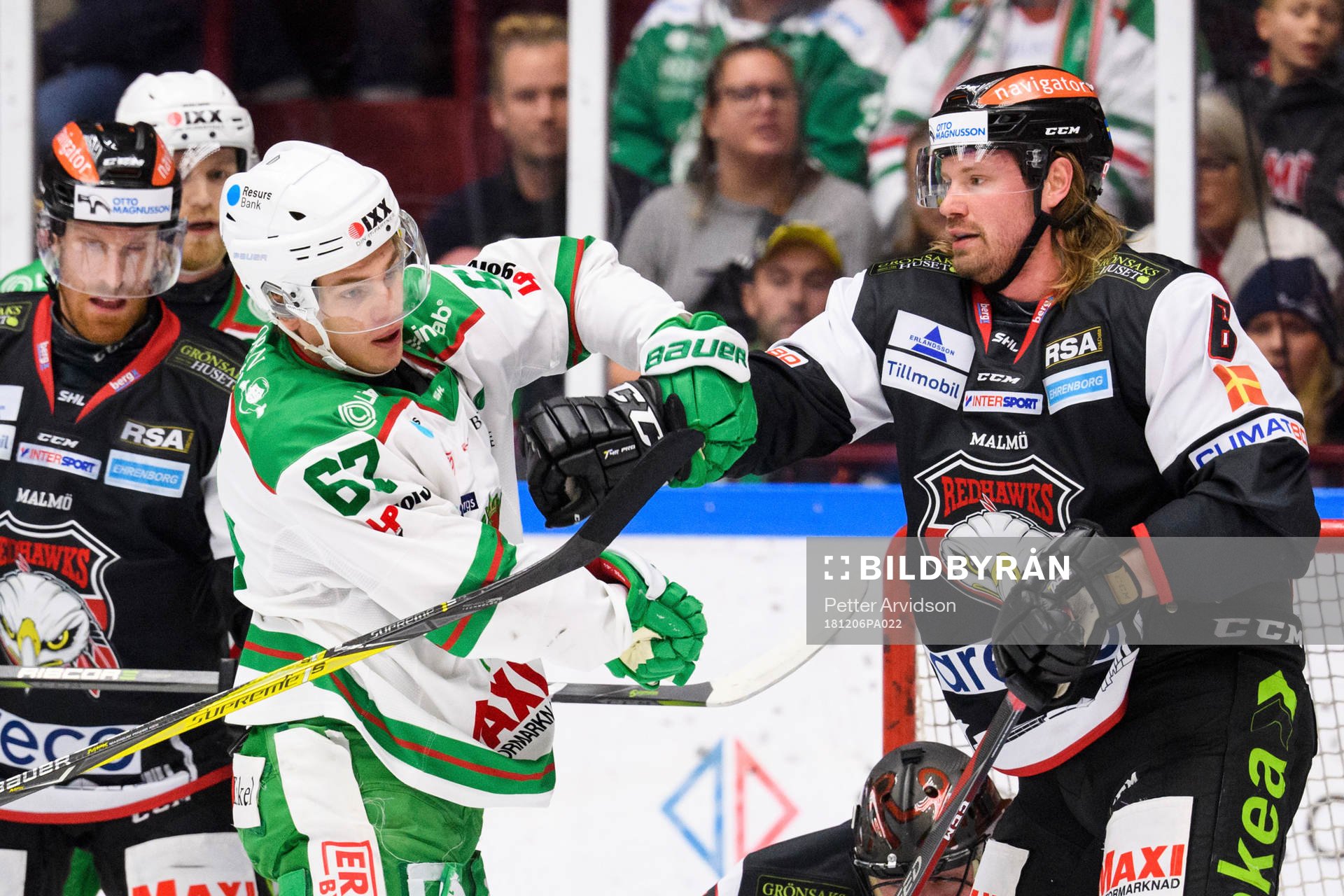 Rögles Leon Bristedt i bråk med Malmö Redhawks Stefan