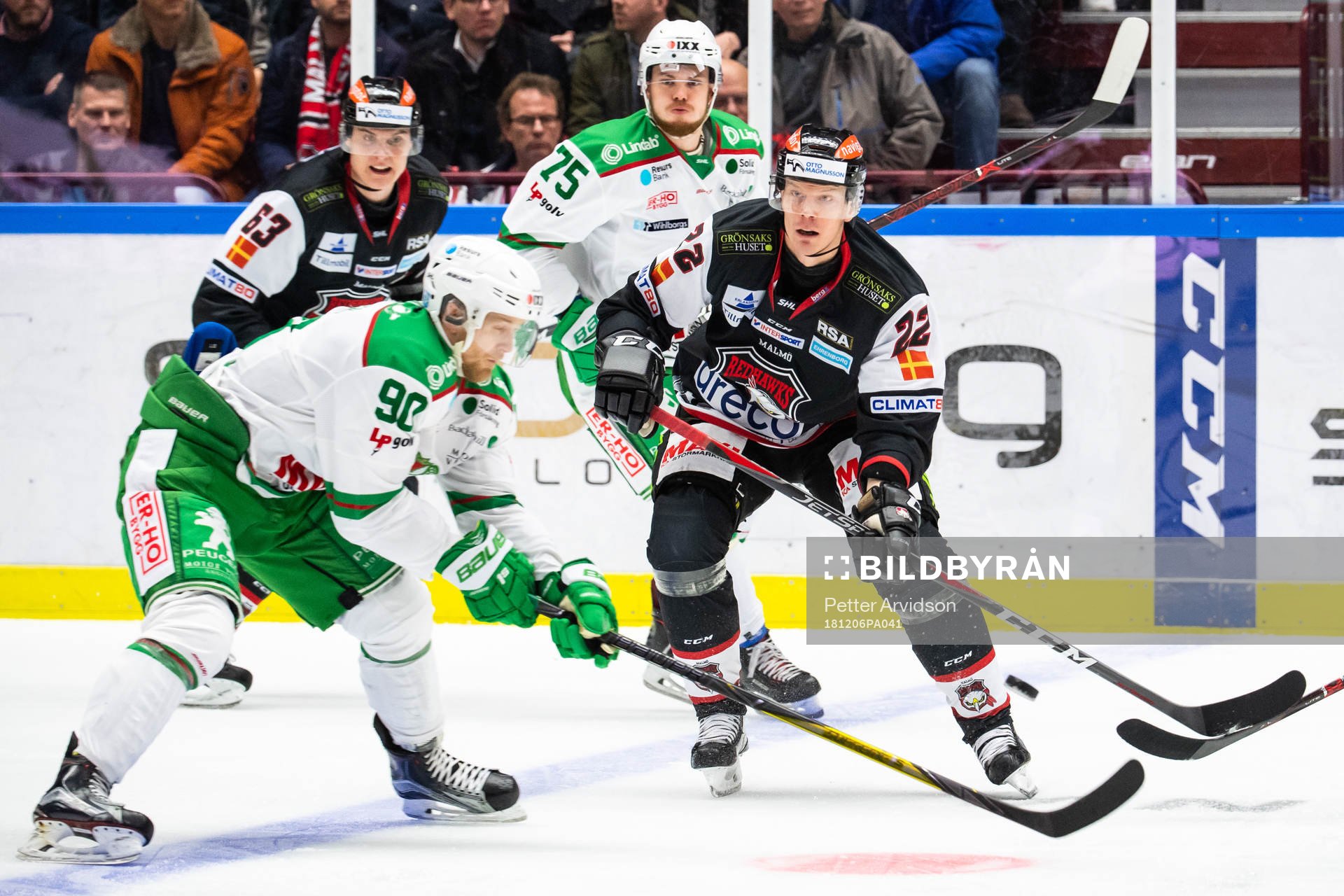 Malmö Redhawks Lars Bryggman och Rögles Ted Brithén
