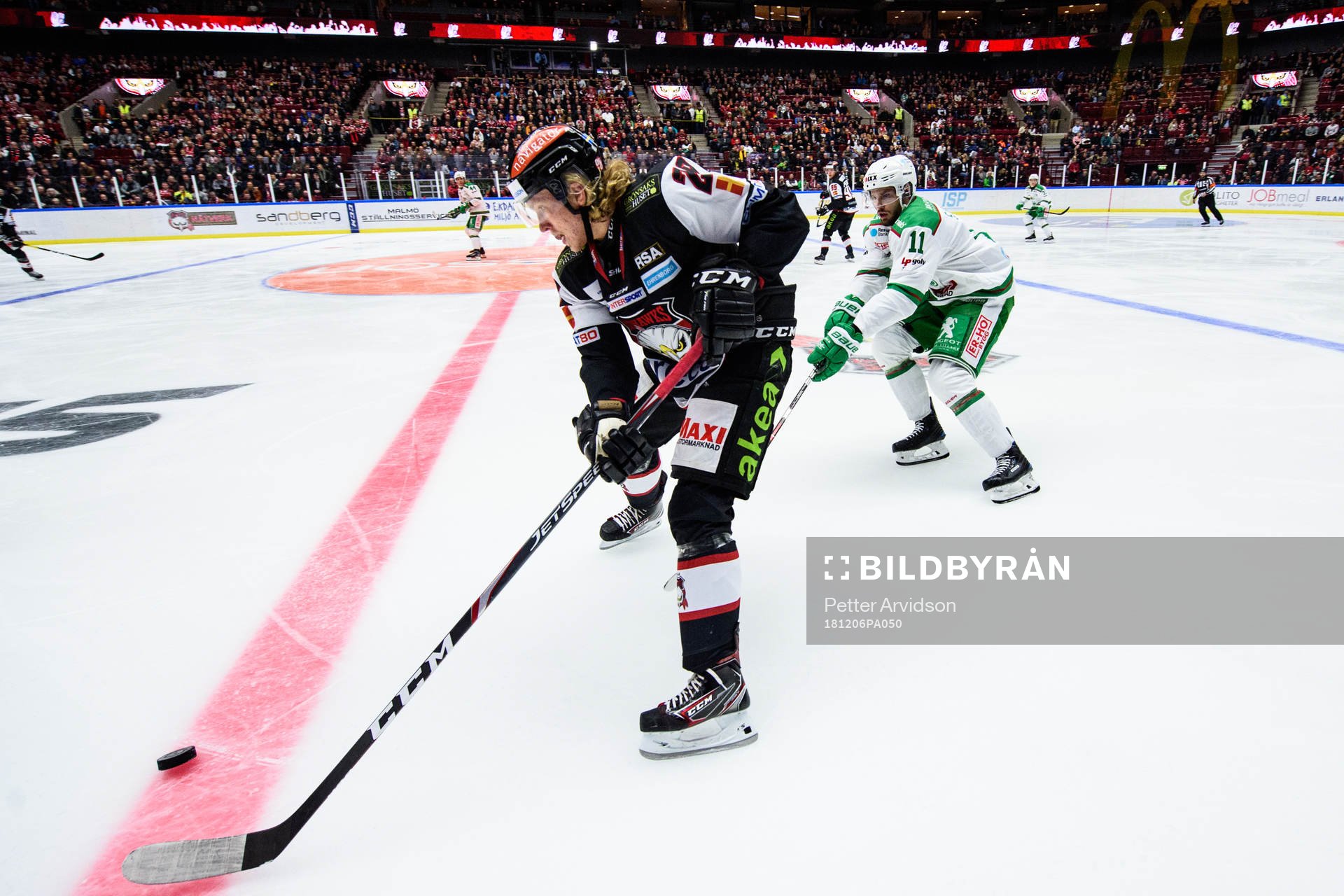 Malmö Redhawks Marcus Sylvegård och Rögles Mattias