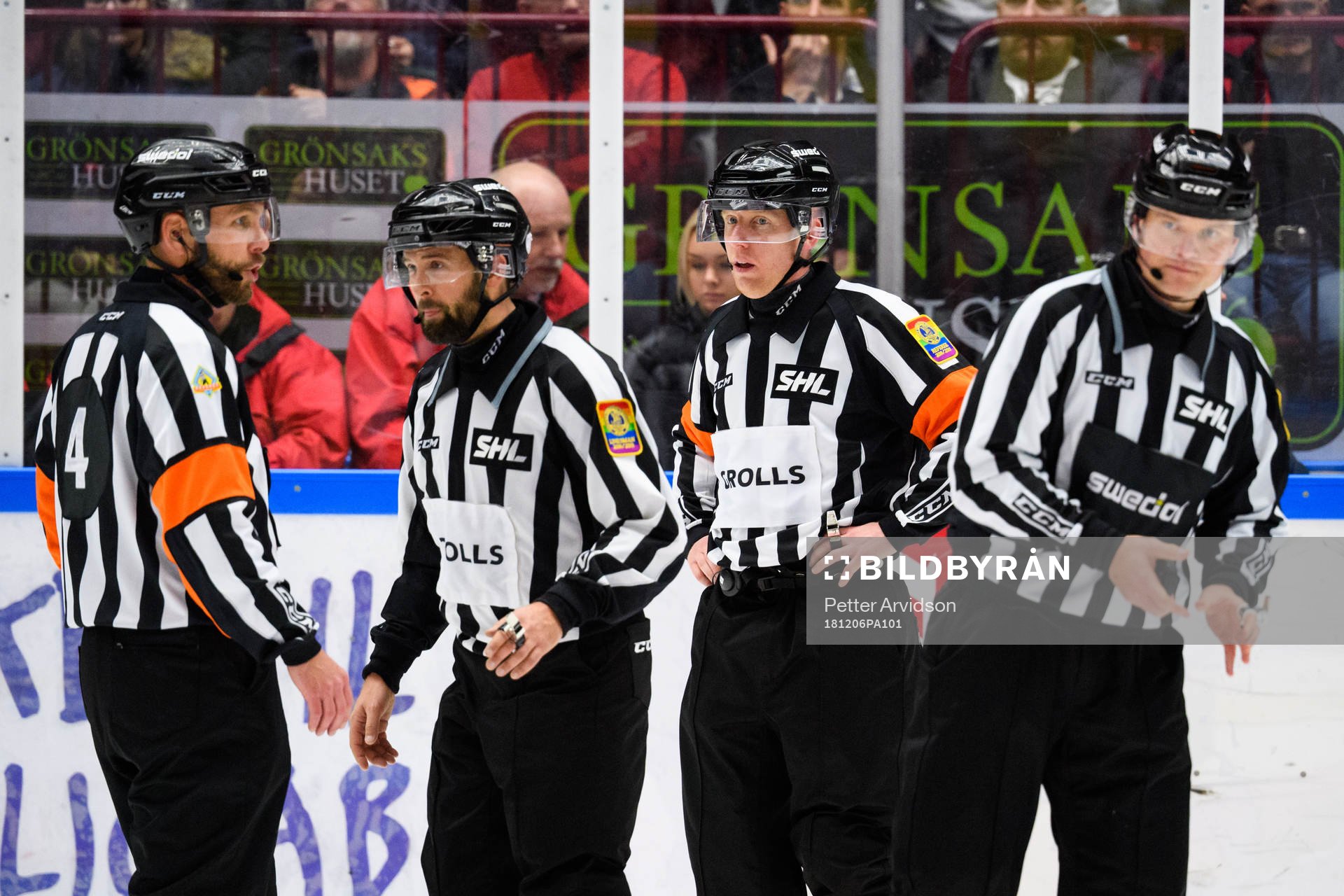Domare Mikael Holm, Marcus Linde, Anders Jansson och Ludvig