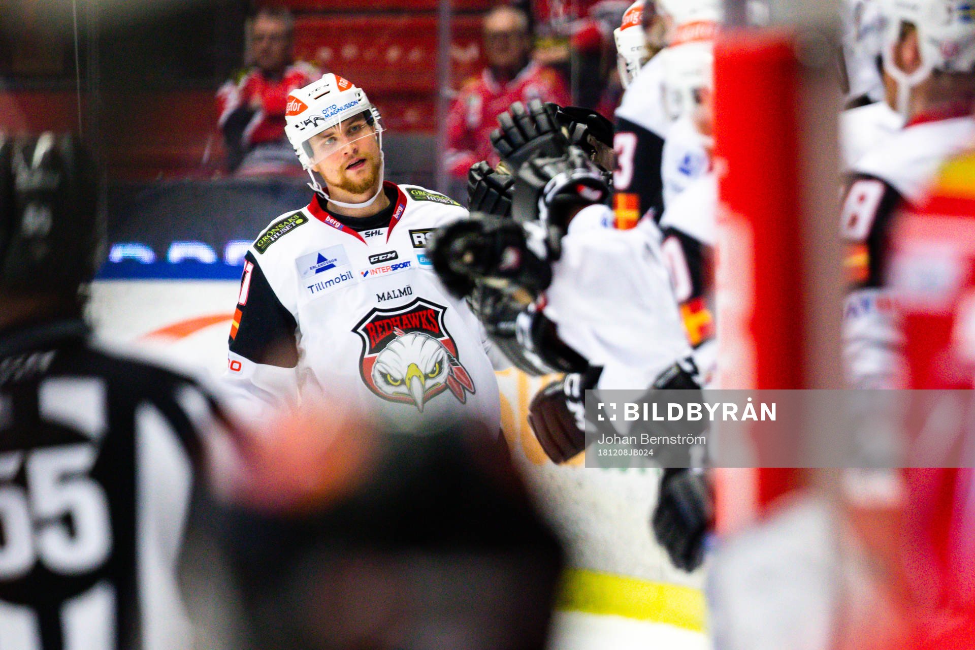 Malmö Redhawks Max Görtz jublar