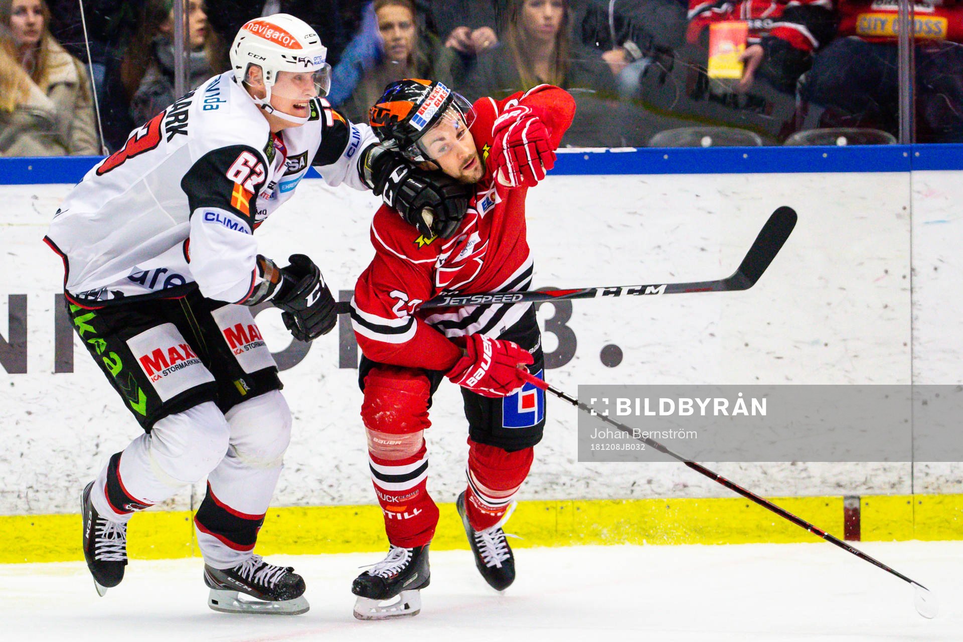 Malmö Redhawks Fredrik Händemark och Örebros Jonathan