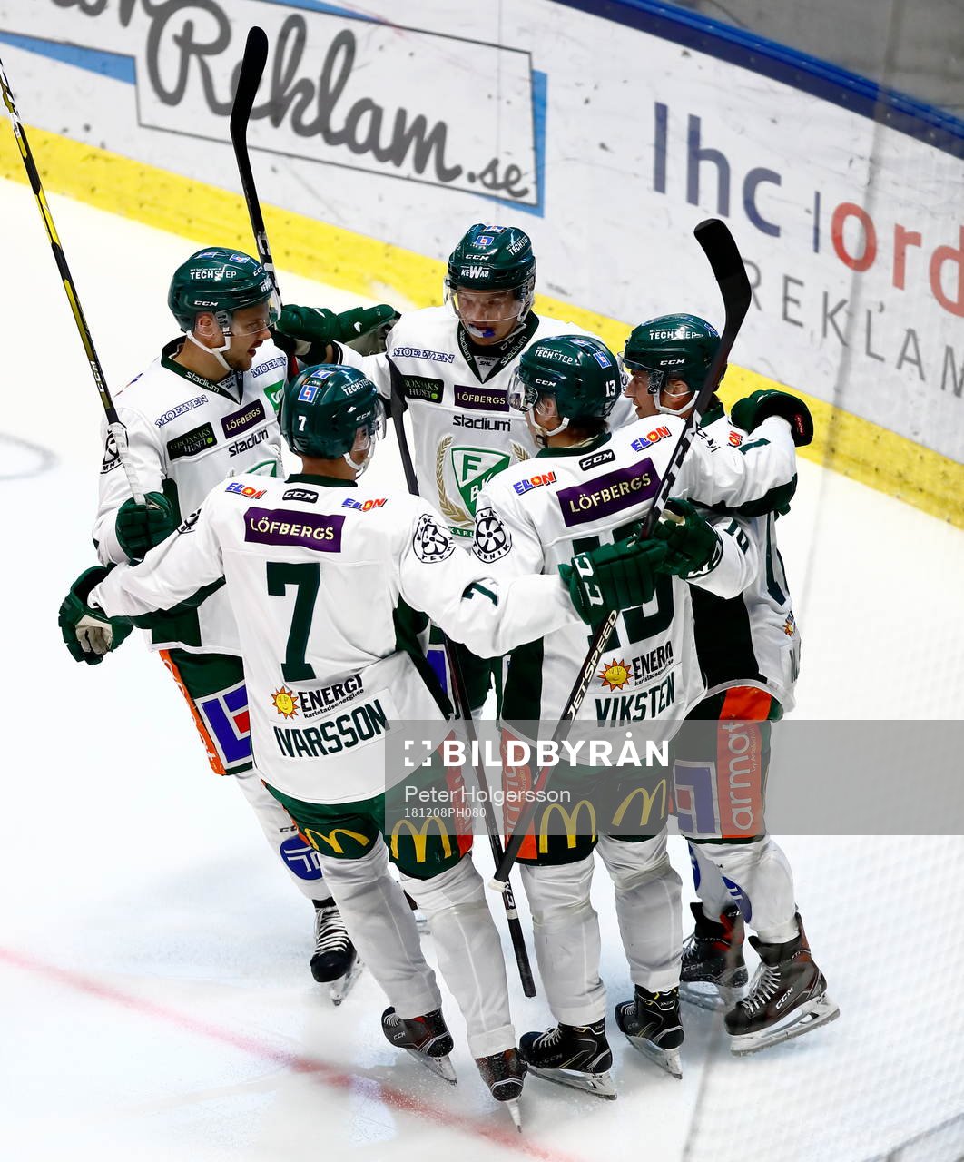 Färjestads spelare jublar