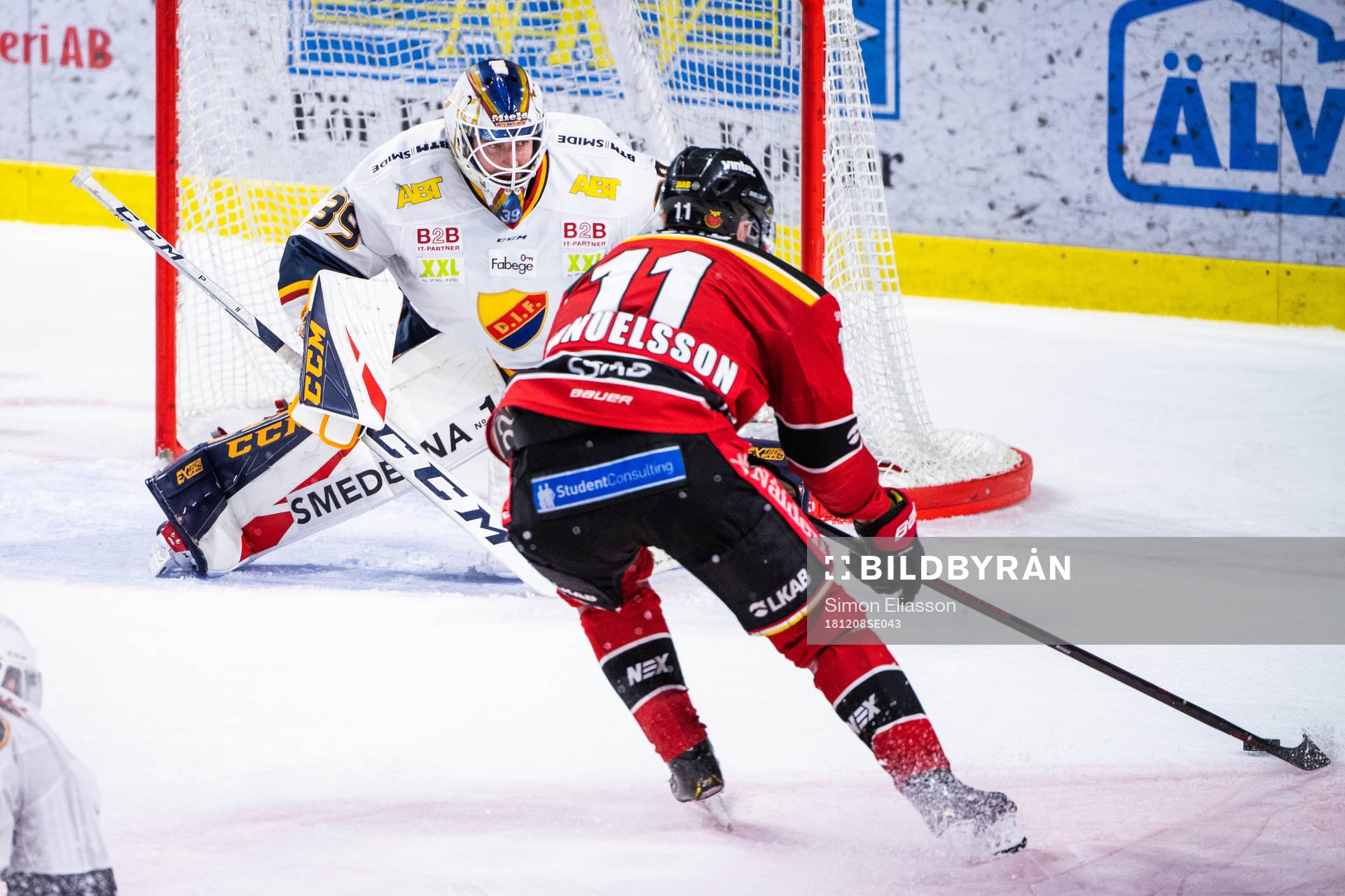 Djurgårdens målvakt Adam Reideborn och Luleås Petter