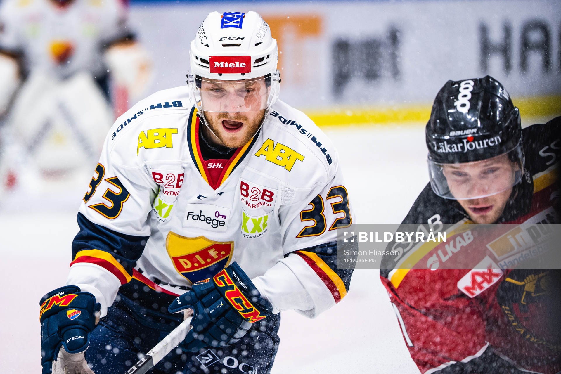 Djurgårdens Linus Hultström och Luleås Petter Emanuelsson