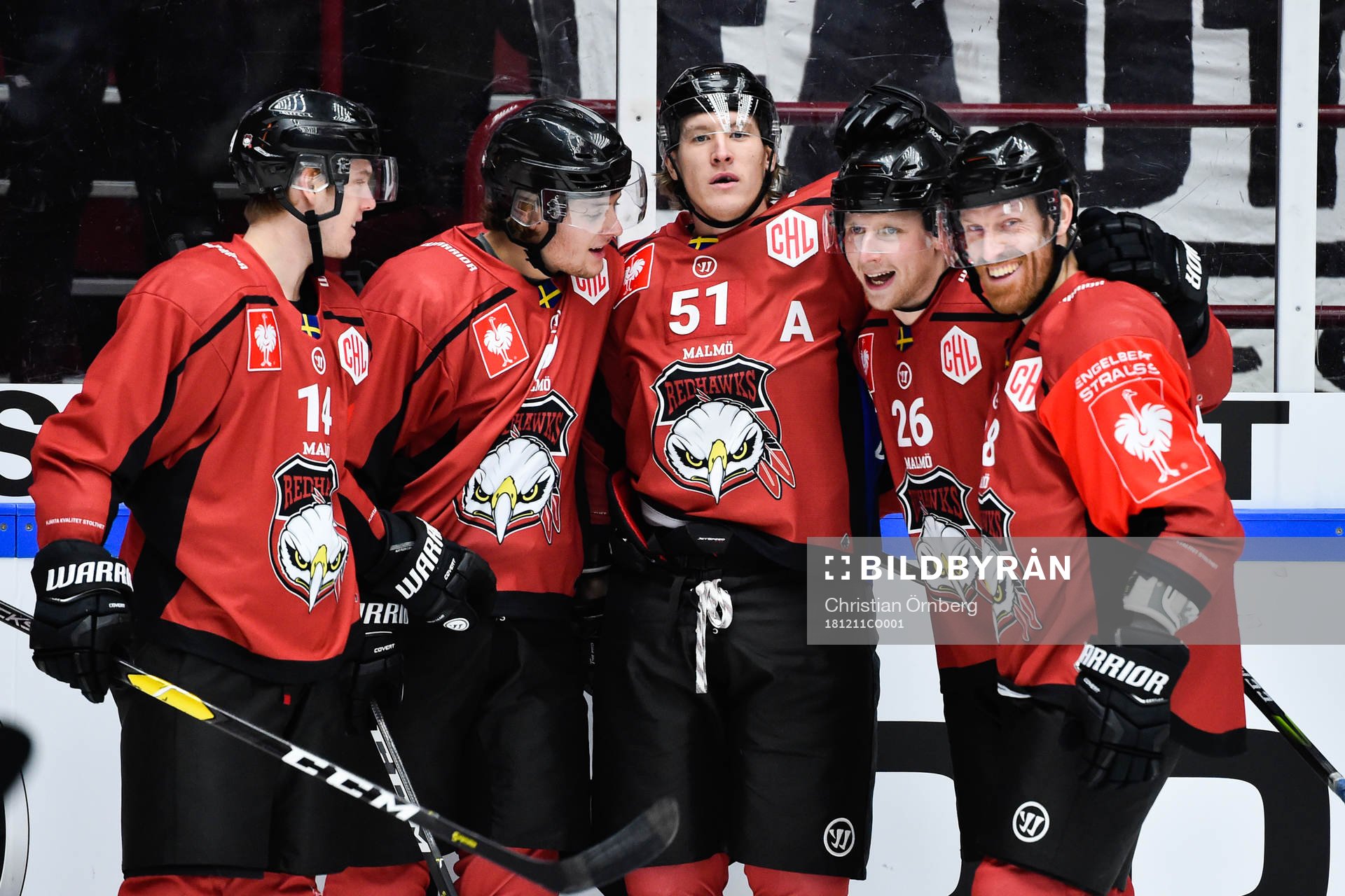 Emil Sylvegård (middle) scored 1-0  and celebrates with