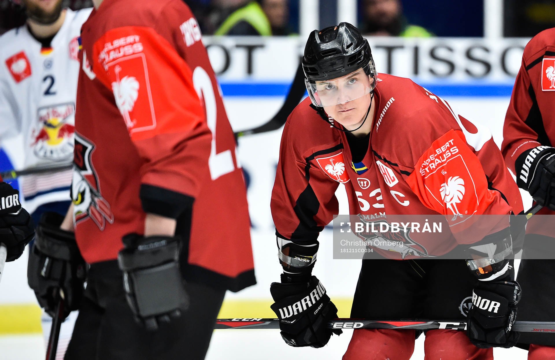 Fredrik Händemark of Malmö Redhawks looks dejected