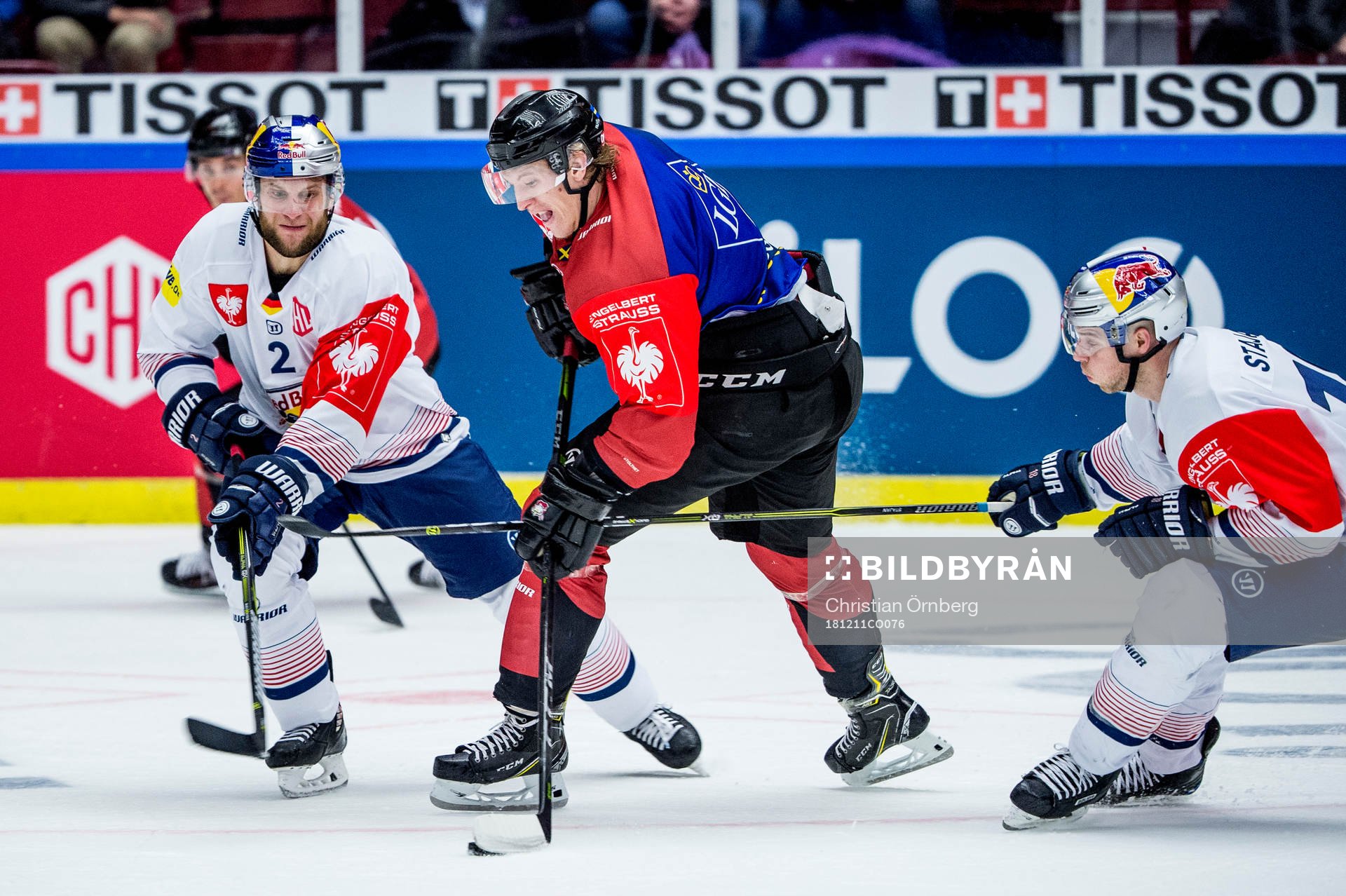 Emil Sylvegård of Malmö Redhawks and Andrew Bodnarchuk