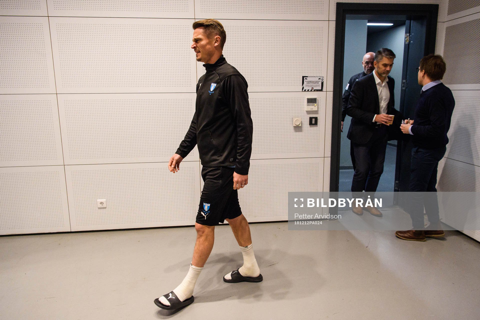 Markus Rosenberg of Malmö FF arrives at a press conference
