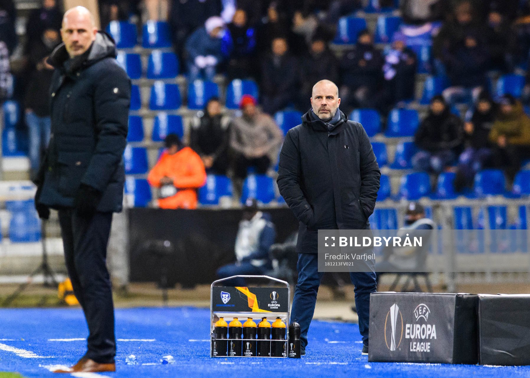 Philippe Clement, head coach of Genk, and Geir Bakke, head