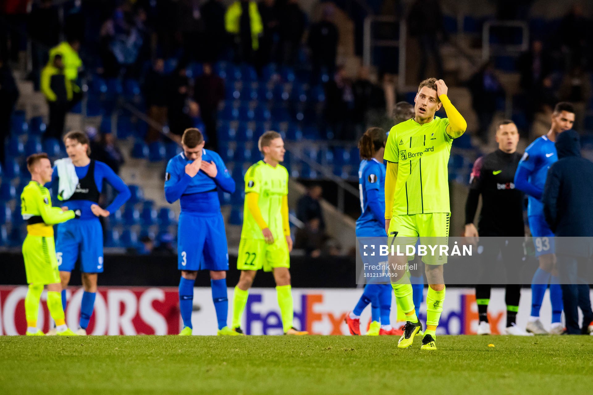 Kristoffer Zachariassen of Sarpsborg 08 looks dejected