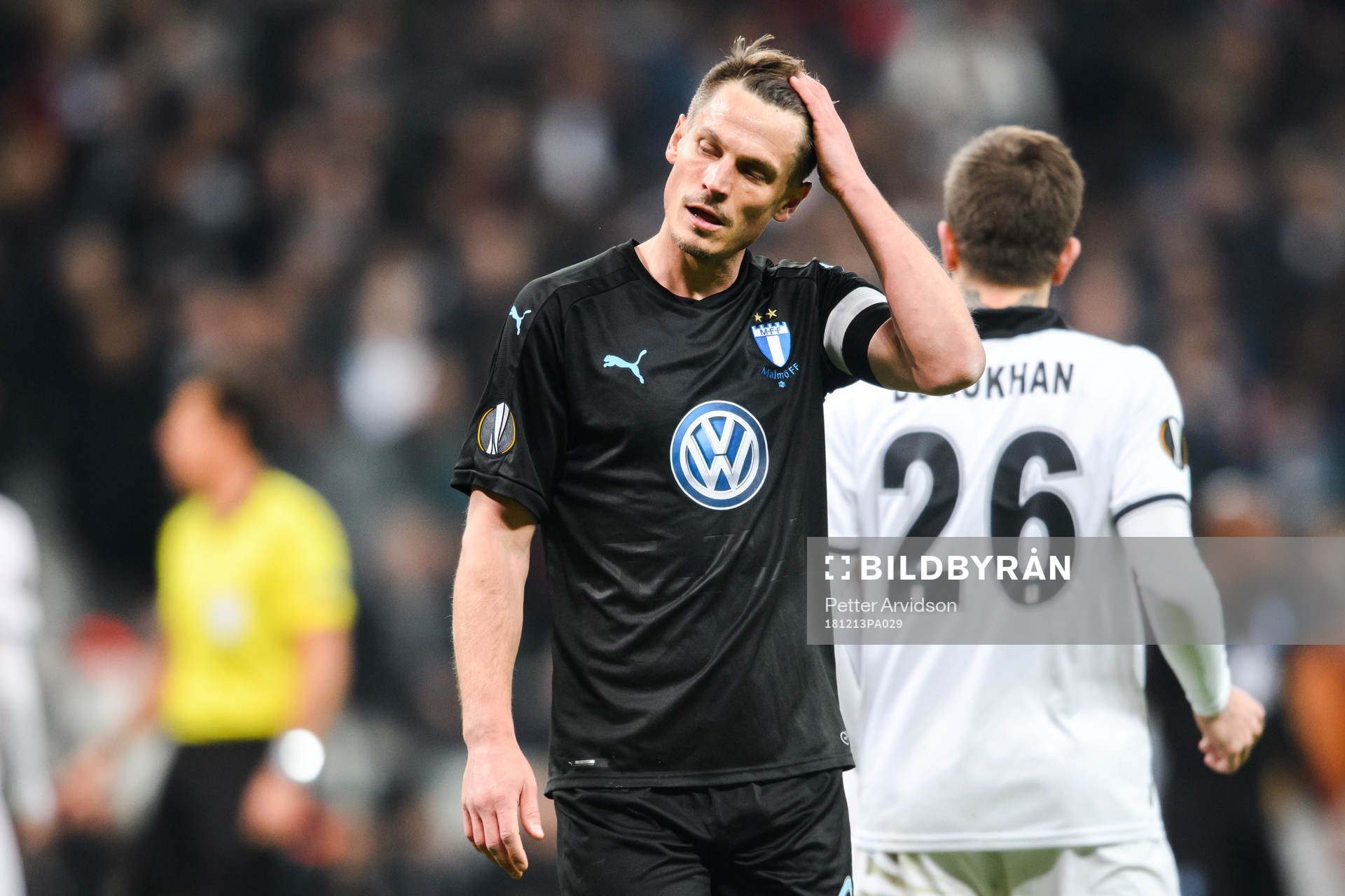 Markus Rosenberg of Malmö FF looks dejected