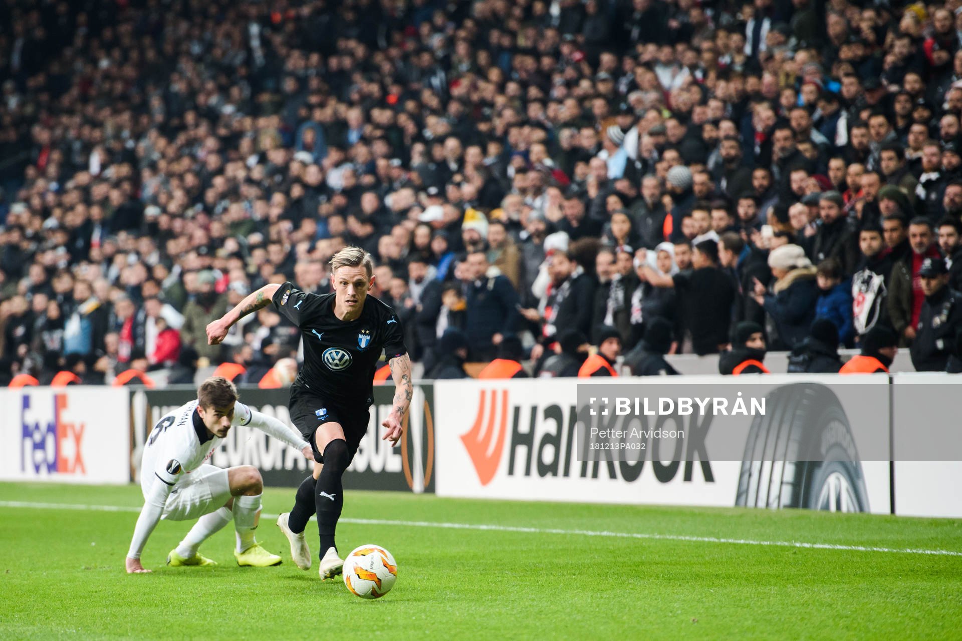 Sören Rieks of Malmö FF and Dorukhan Toköz of Besiktas