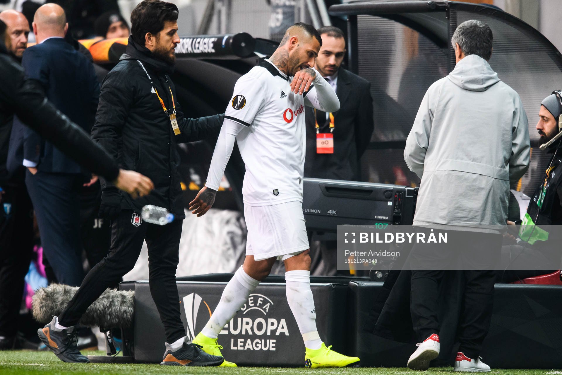 Ricardo Quaresma of Besiktas looks dejected when leaving