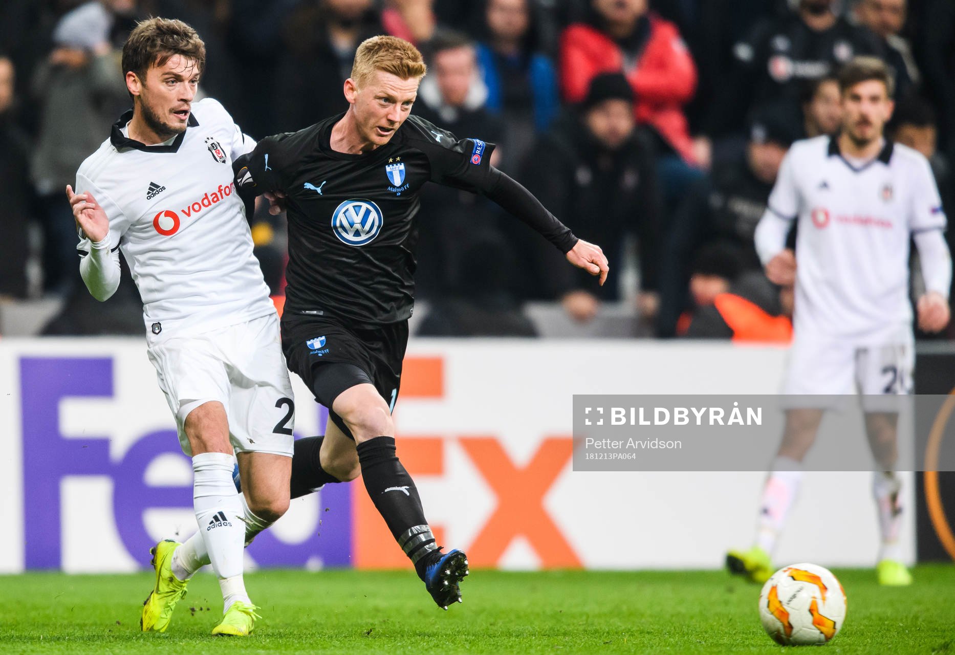 Adem Ljajic of Besiktas and Anders Christiansen of Malmö FF