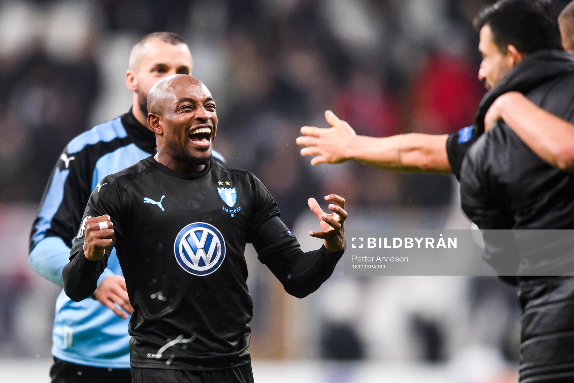 Fouad Bachirou of Malmö FF celebrates