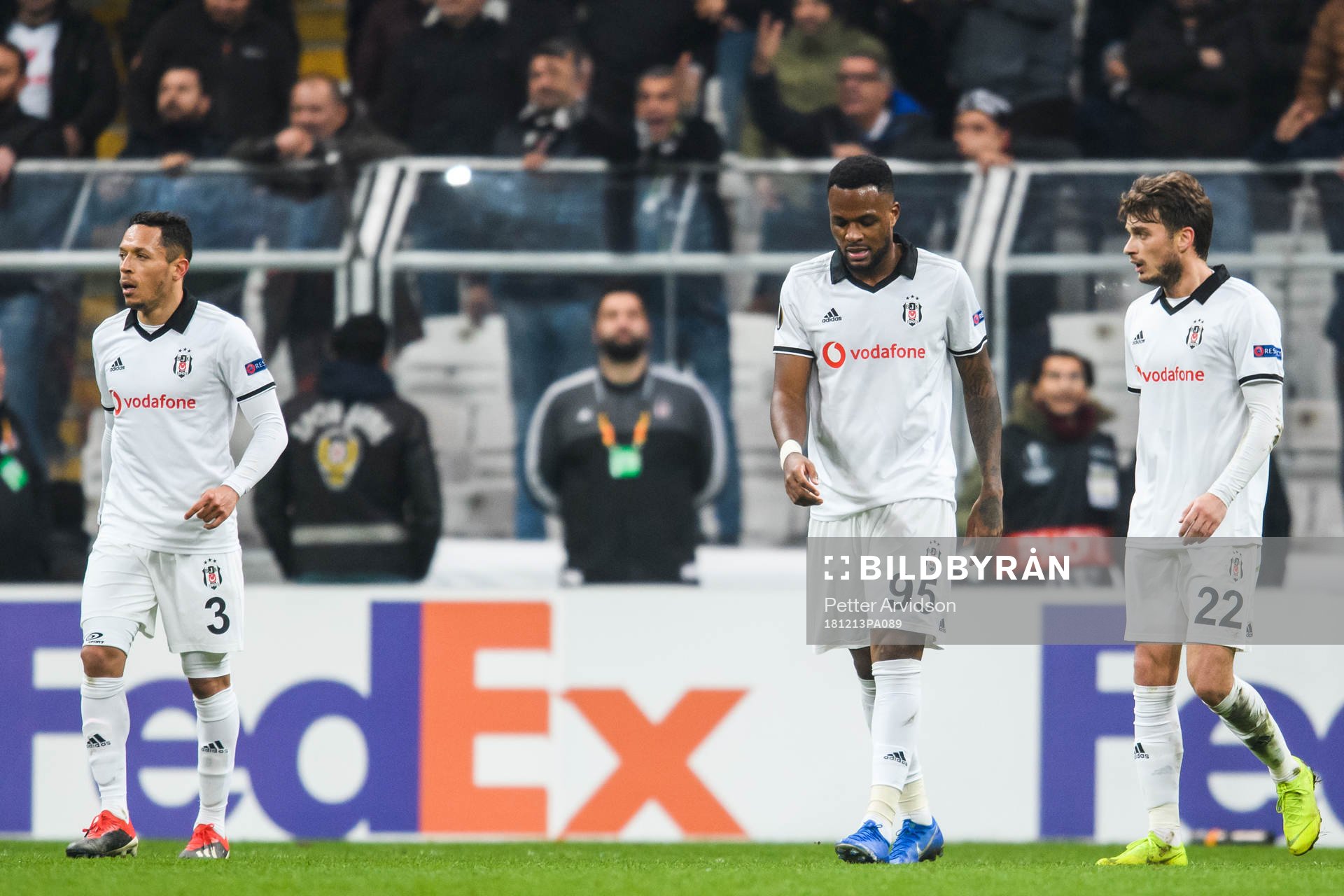 Adriano Correia, Cyle Larin and Adem Ljajic of Besiktas