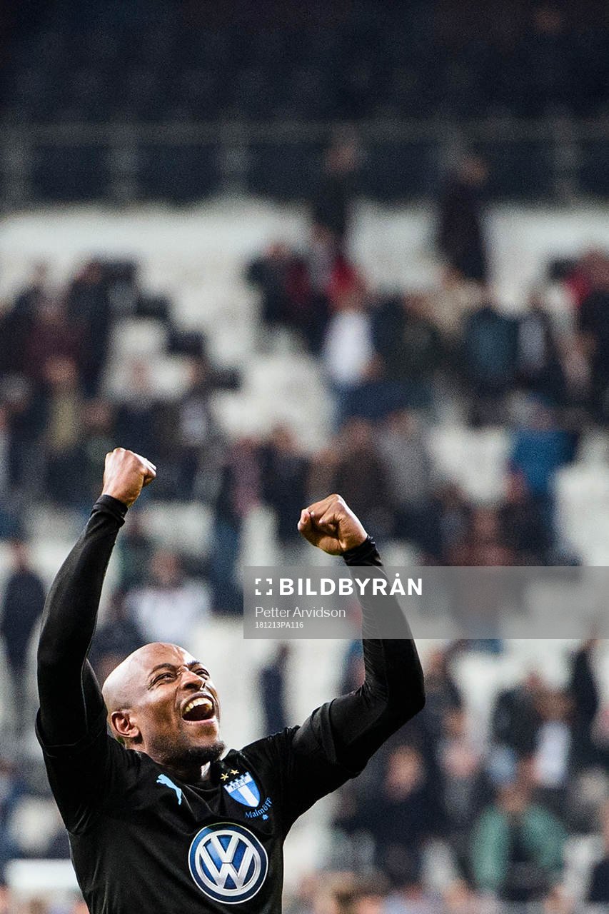 Fouad Bachirou of Malmö FF celebrates