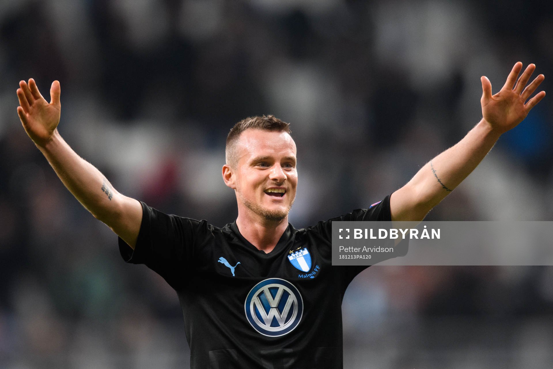 Eric Larsson of Malmö FF celebrates