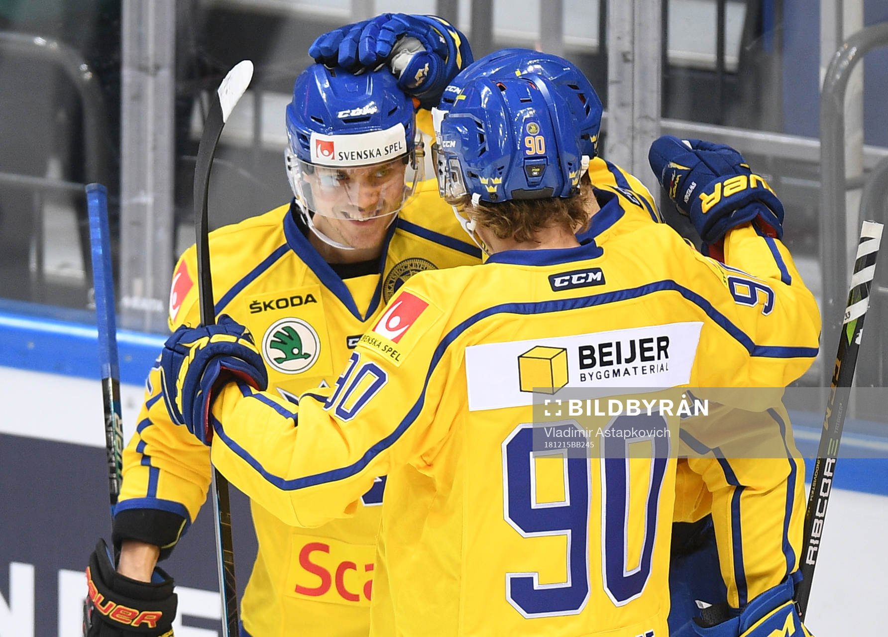 Sweden's players celebrate their goal