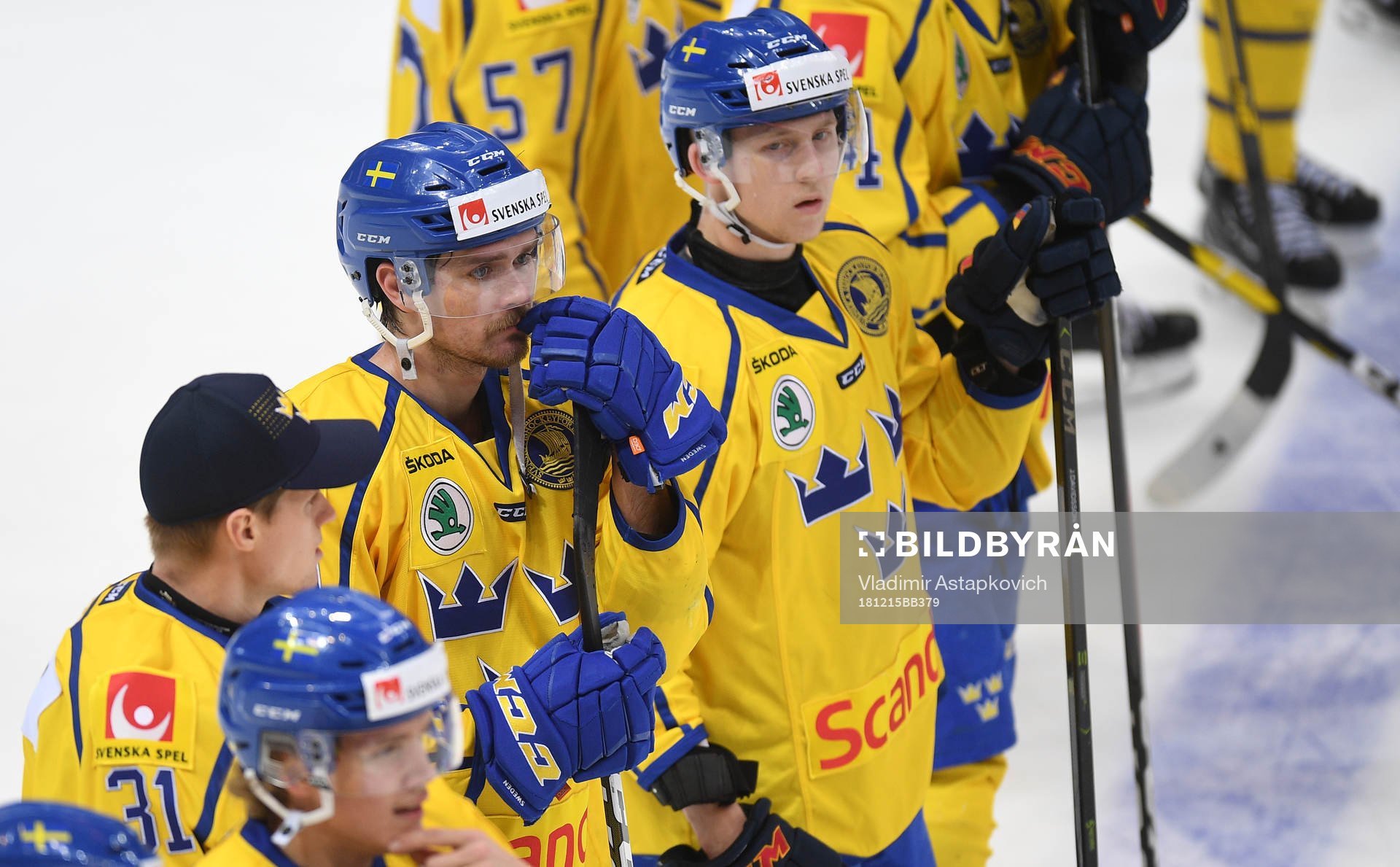Sweden's players look dejected