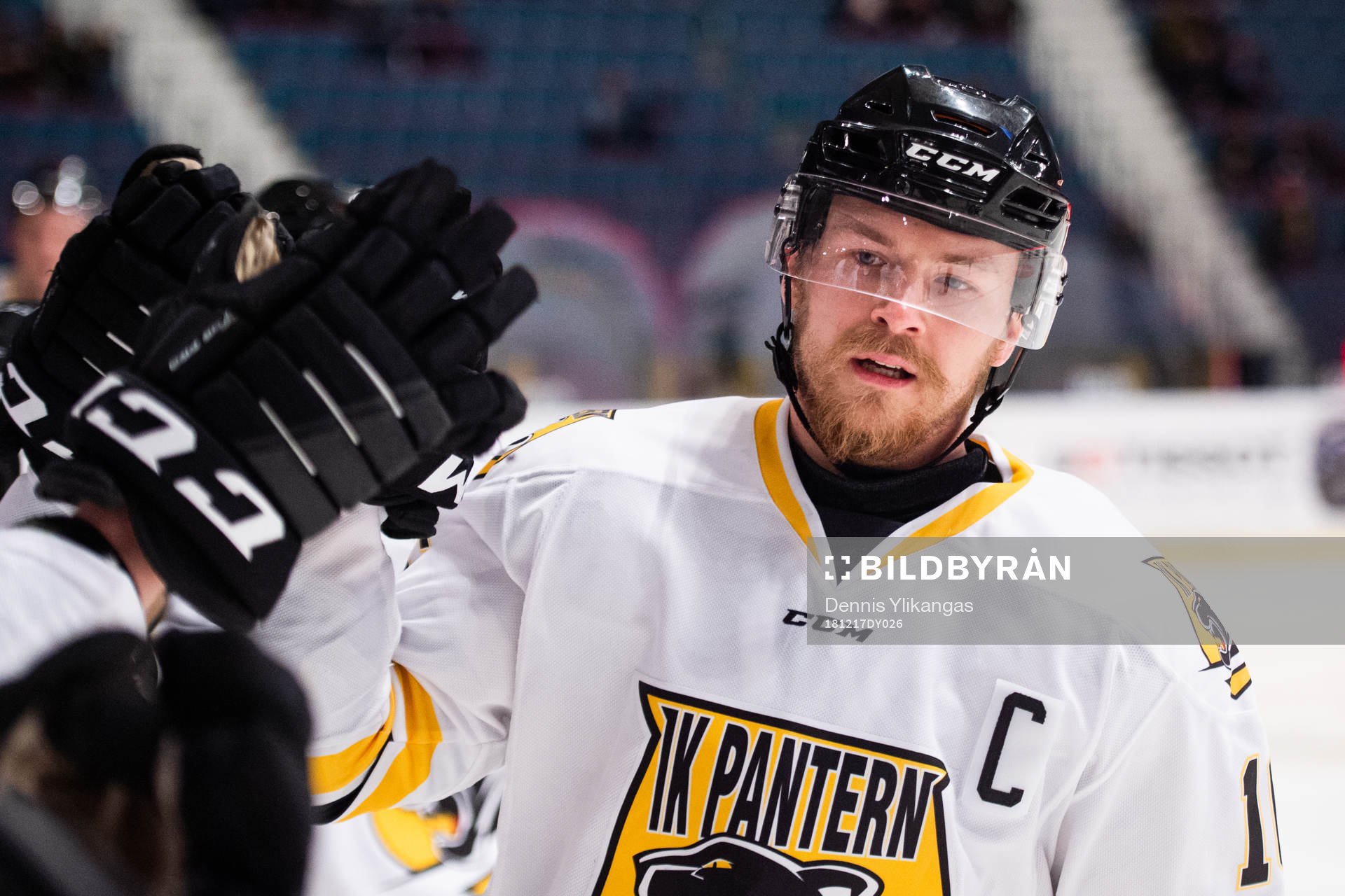 Panterns Nicklas Jadeland jublar med lagkamrater