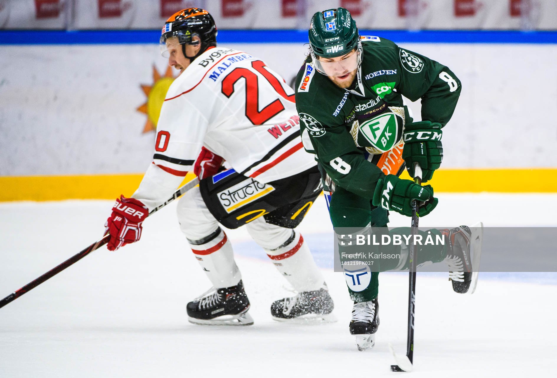 Örebros Marcus Weinstock och Färjestads Robin Press