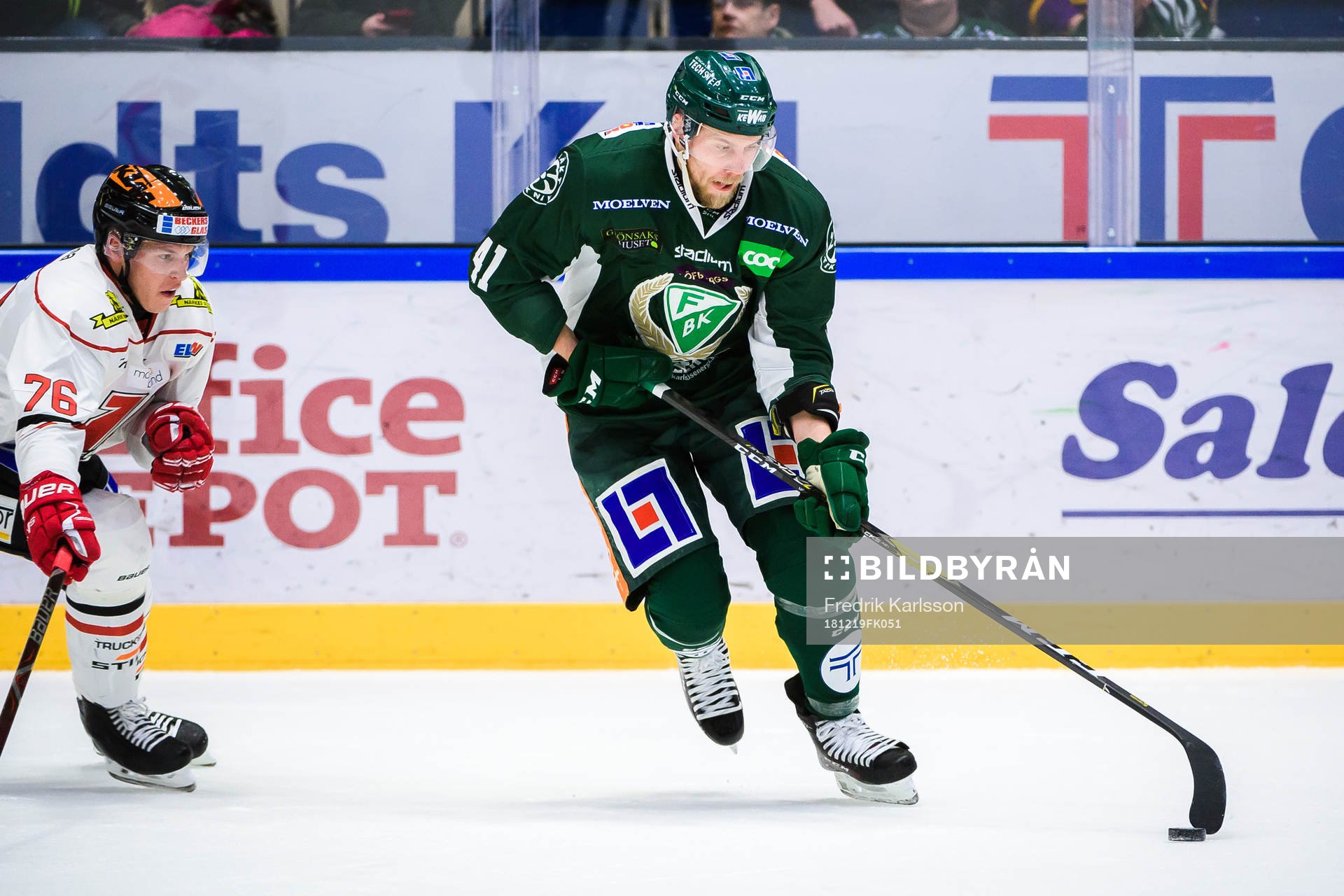 Örebros Jere Sallinen och Färjestads Ilari Melart