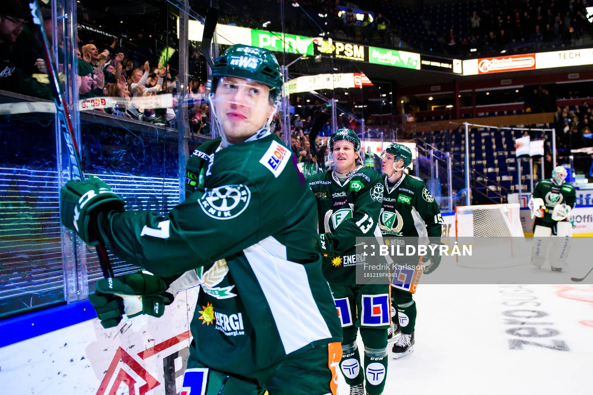 Färjestads Johan Ivarsson, Daniel Viksten och Gustav