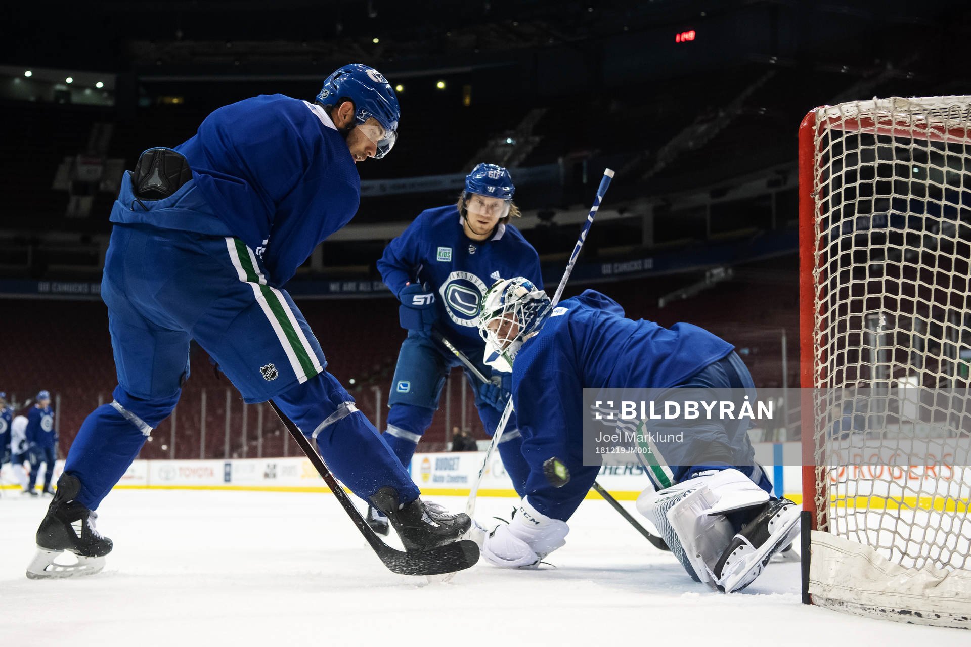 Josh Leivo, Markus Granlund and Jacob Markström