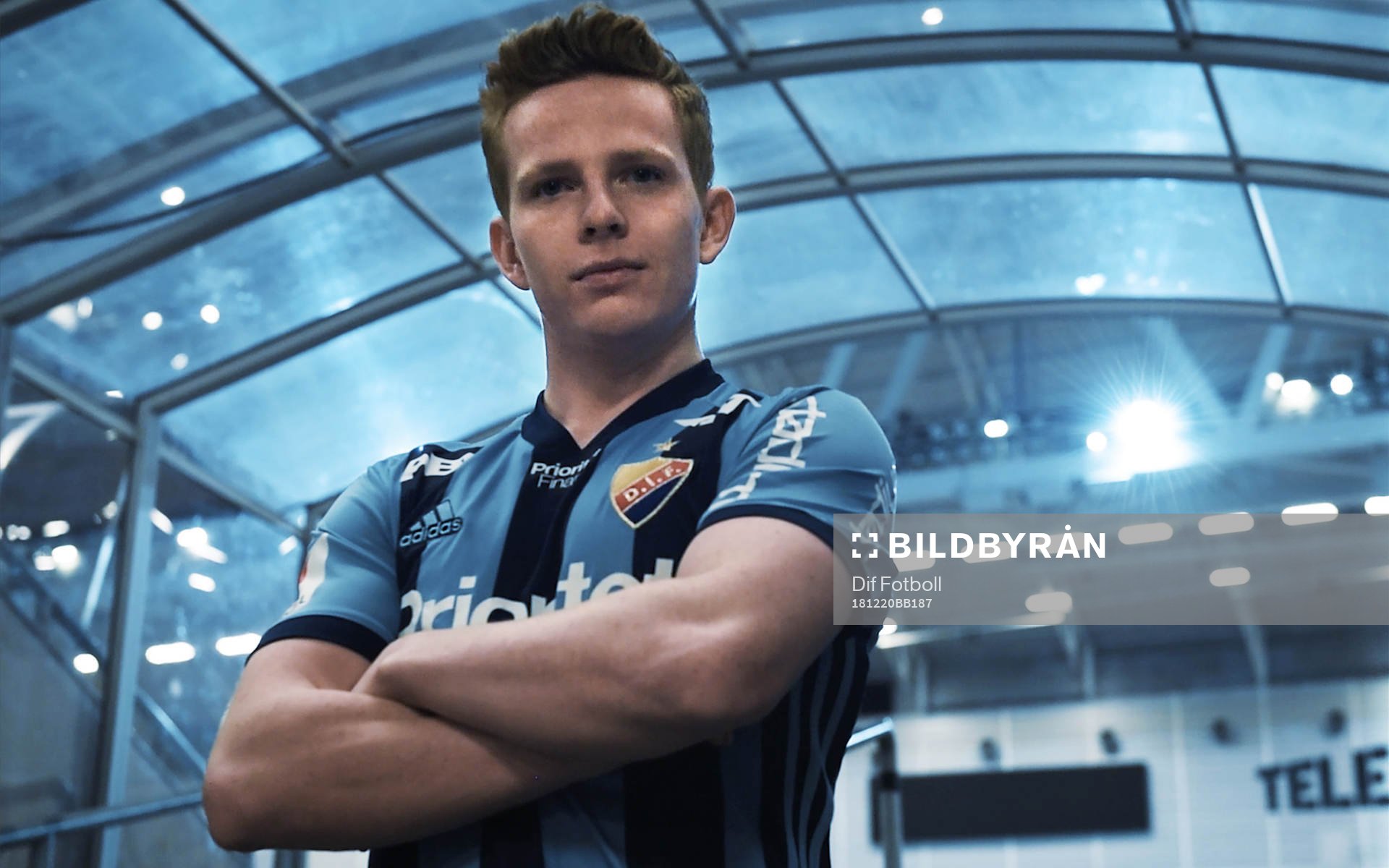 På denna handoutbild från DIF Fotboll ses Aslak Witry,