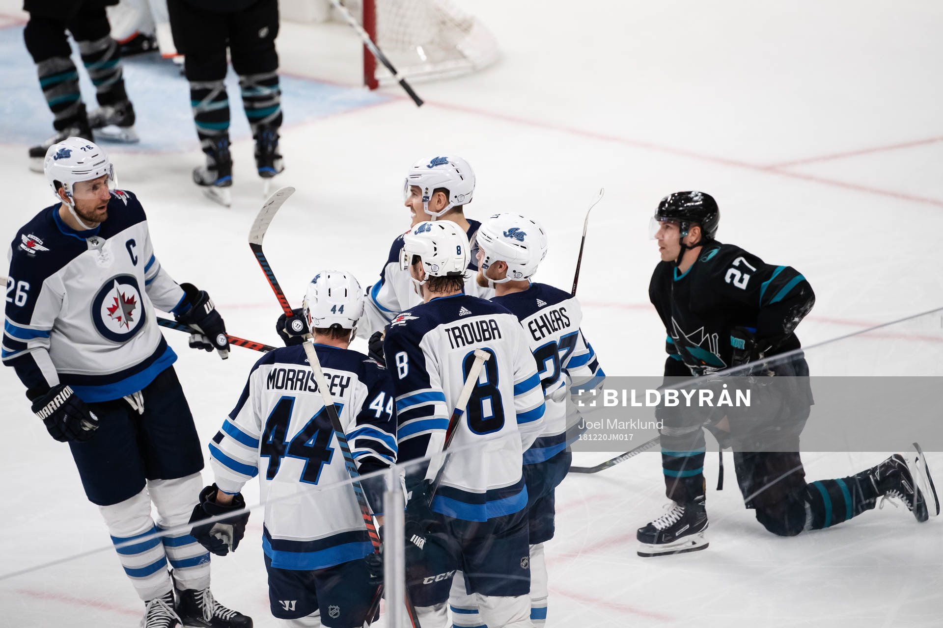 Players of Winnipeg Jets celebrate